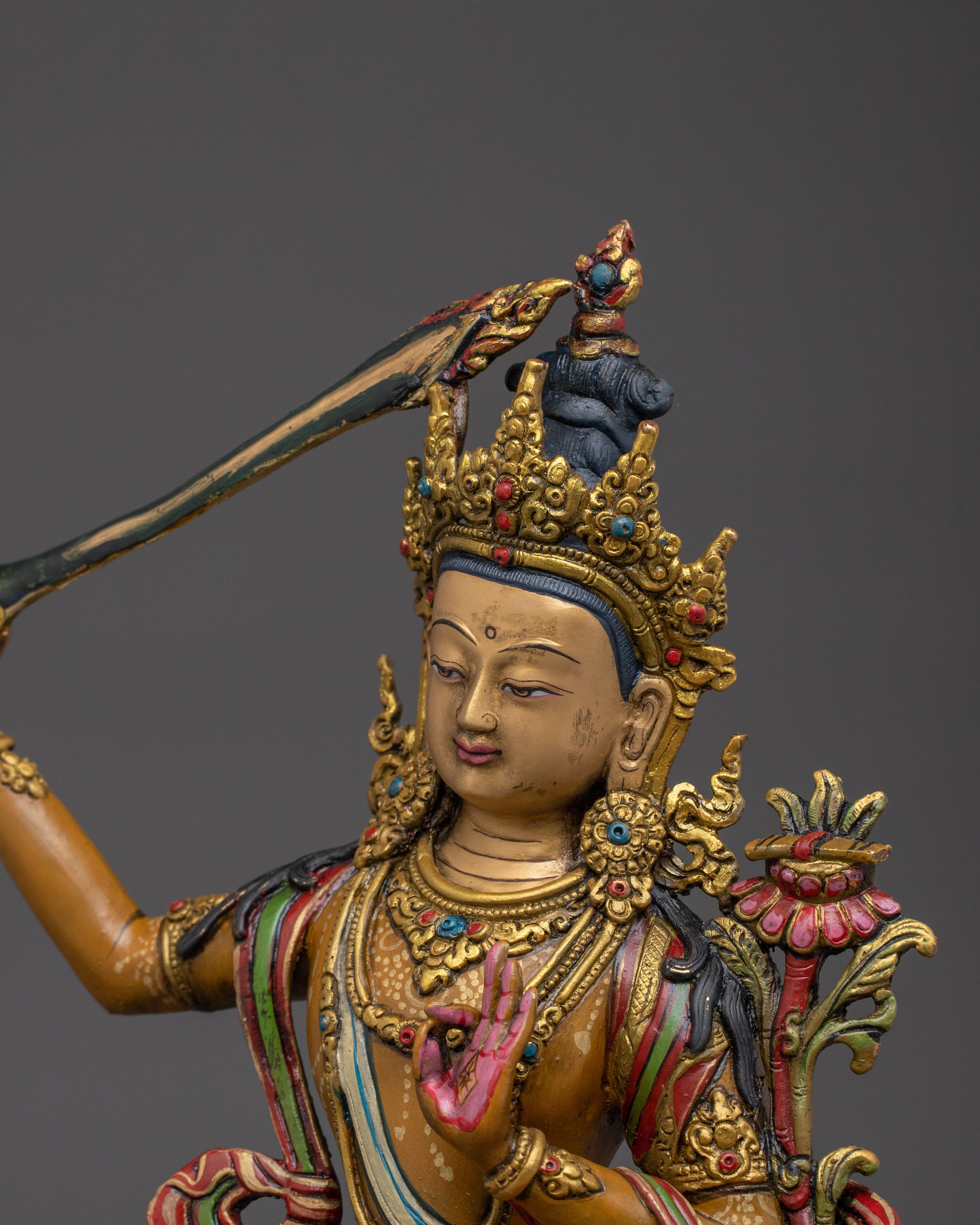 Decorative Manjushri Statue | Wisdom Bodhisattva Manjughosa