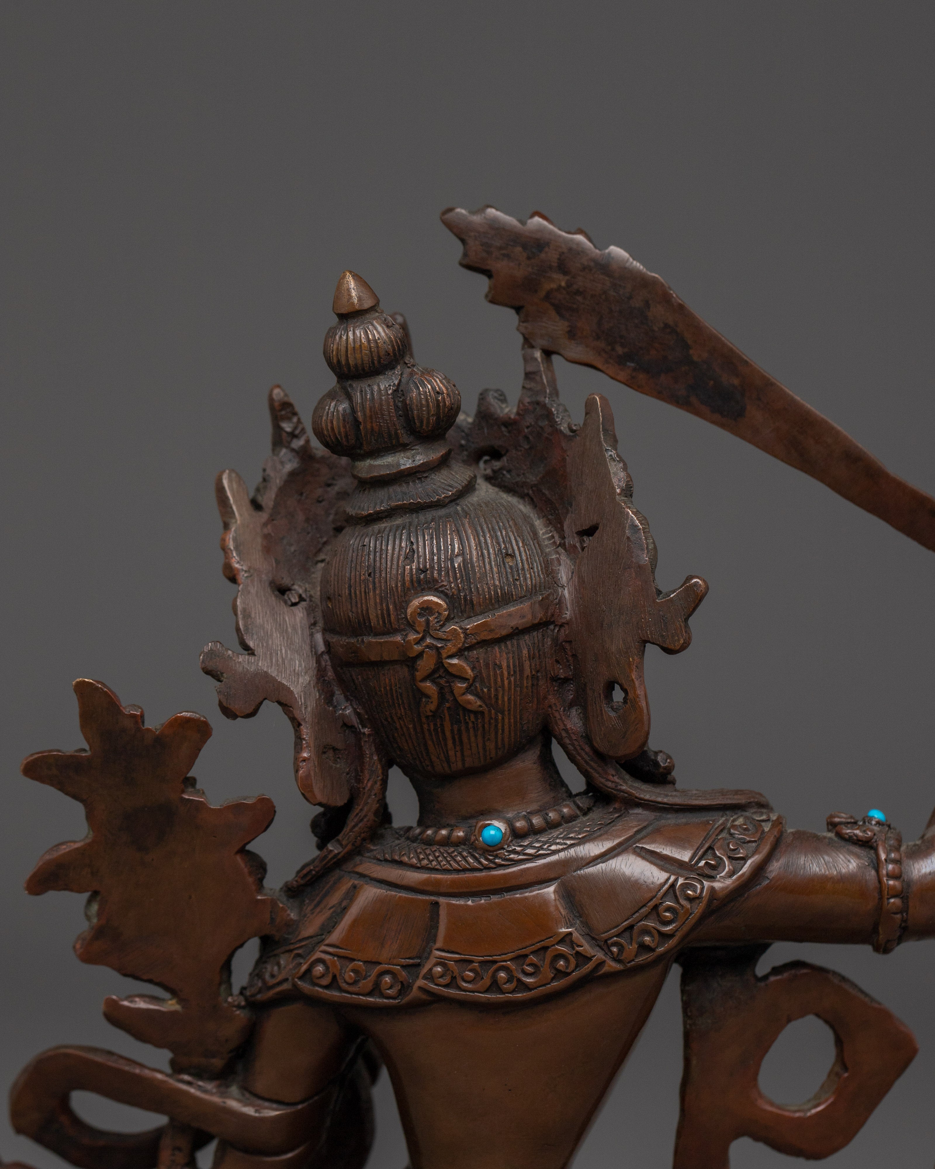 Manjushri Bodhisattva Oxidized Statue | Embodiment of Wisdom