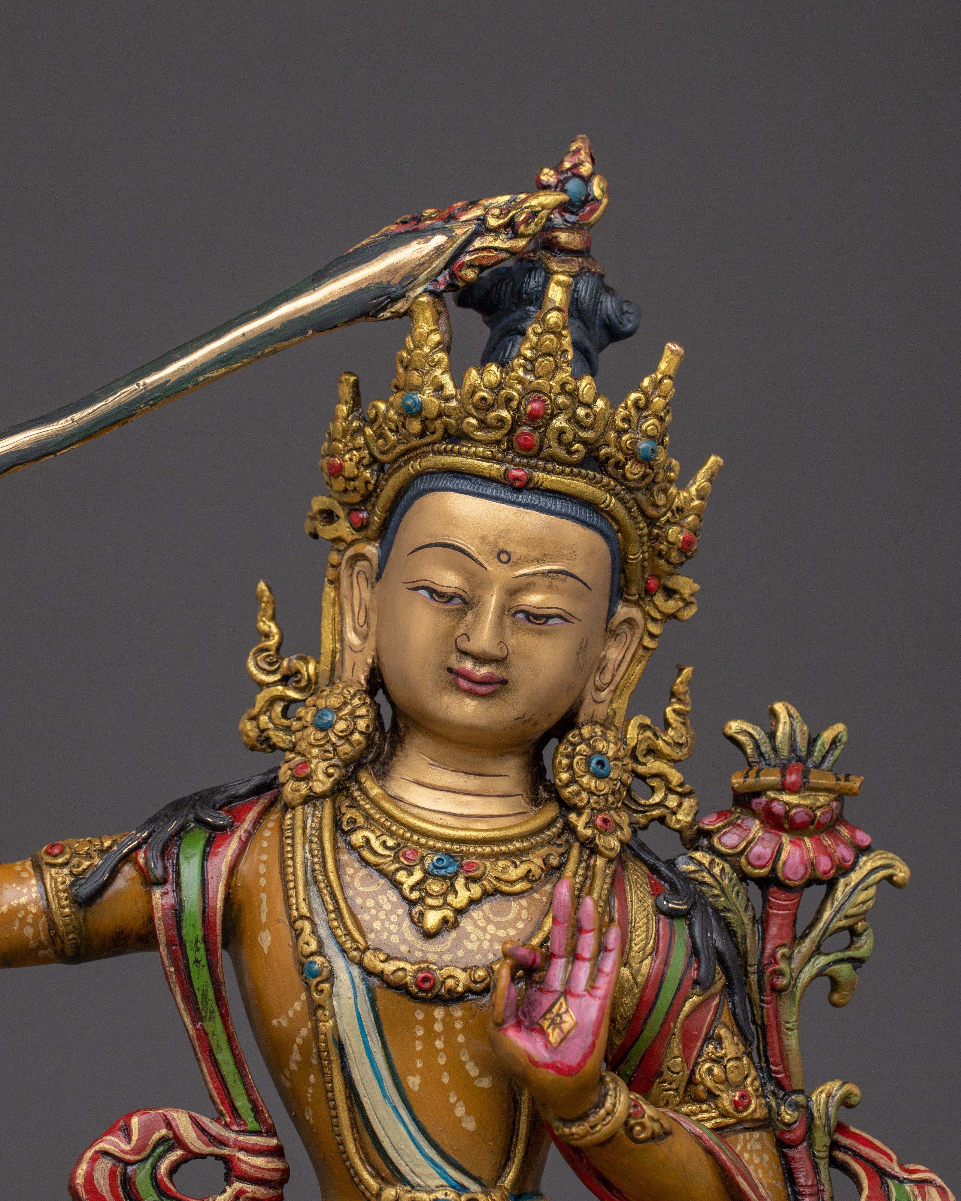Decorative Manjushri Statue | Wisdom Bodhisattva Manjughosa