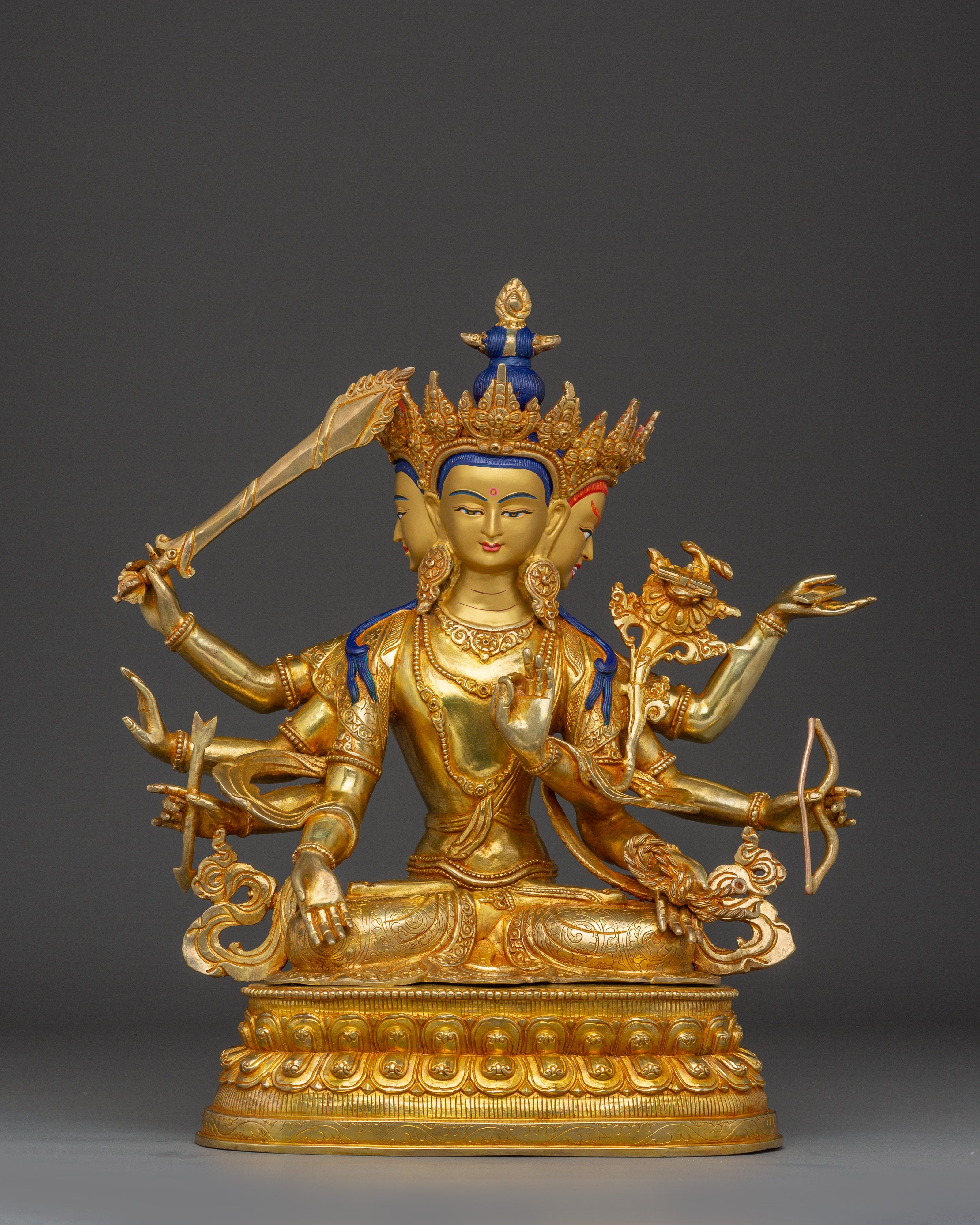 maha-manjushri-golden-statue