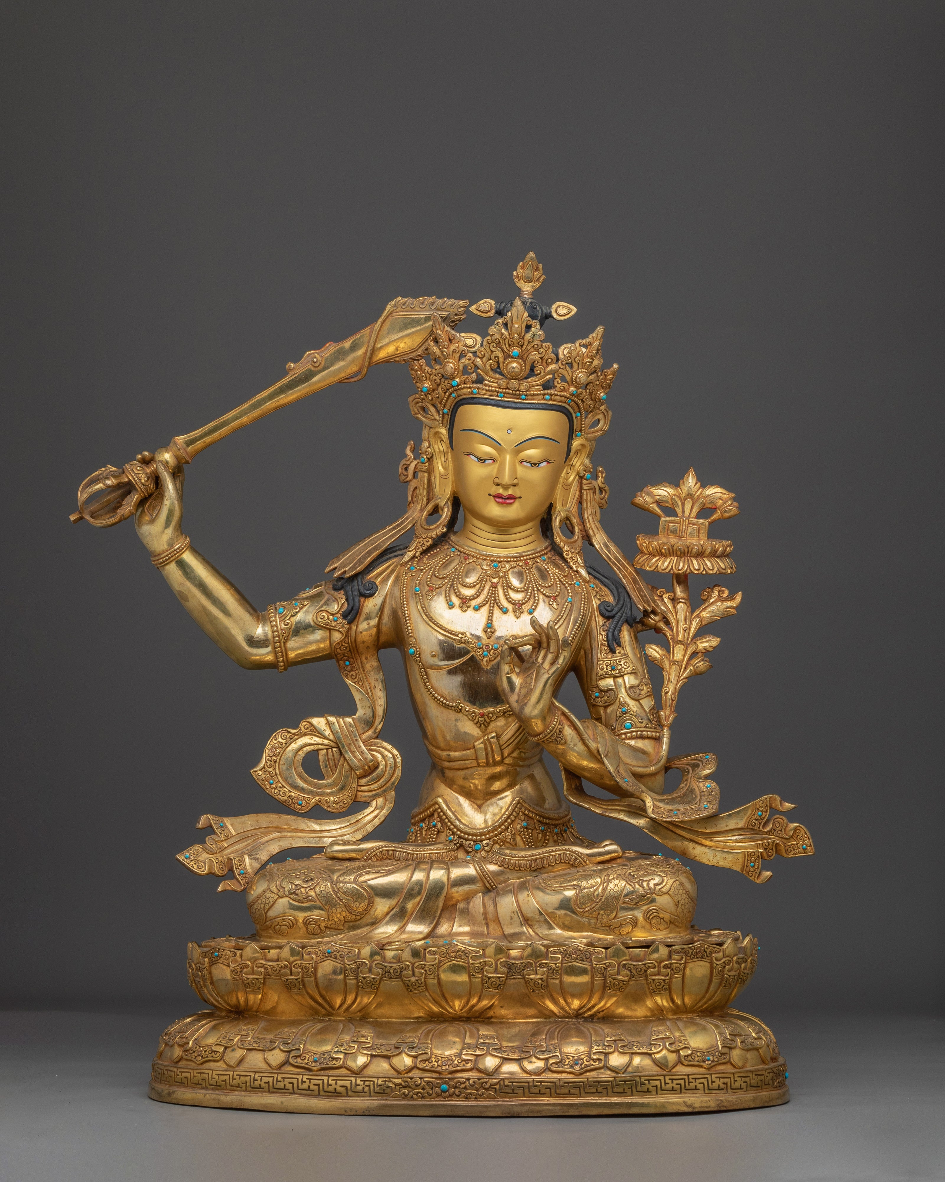 lotus-of-knowledge-manjushri-statue