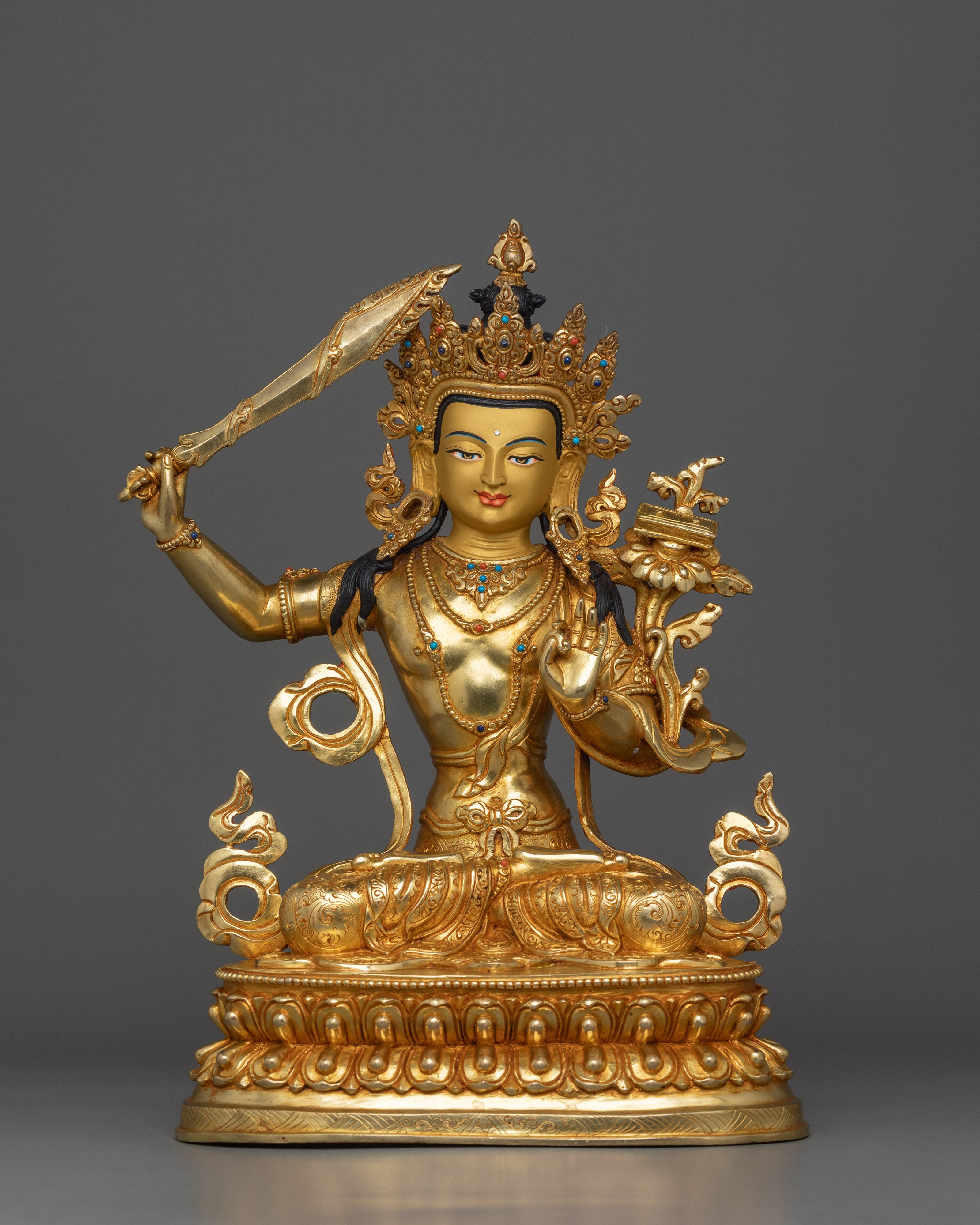 13.6 Inches Manjushri Statue