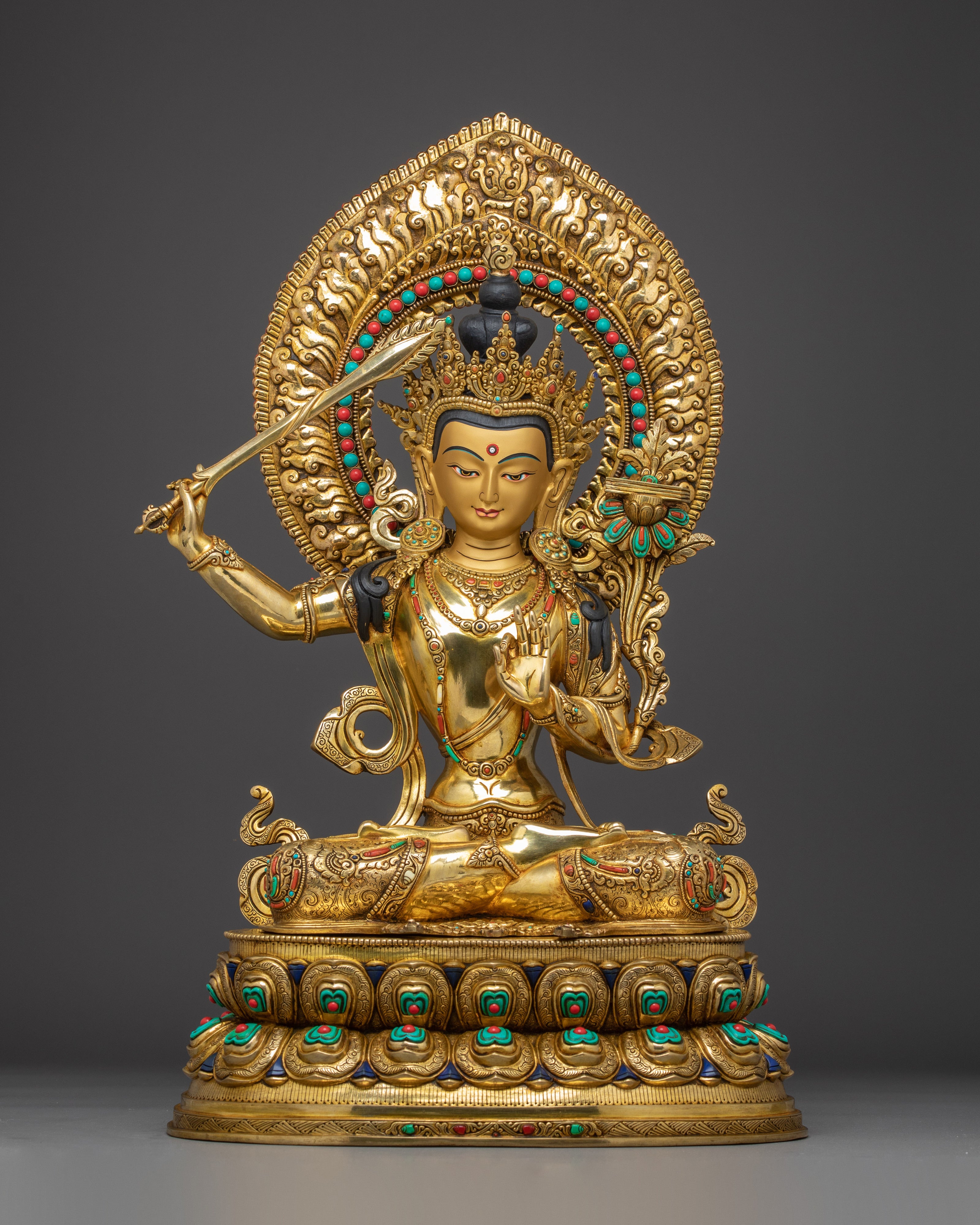 Prajna Bodhisattva Golden Manjushri Art