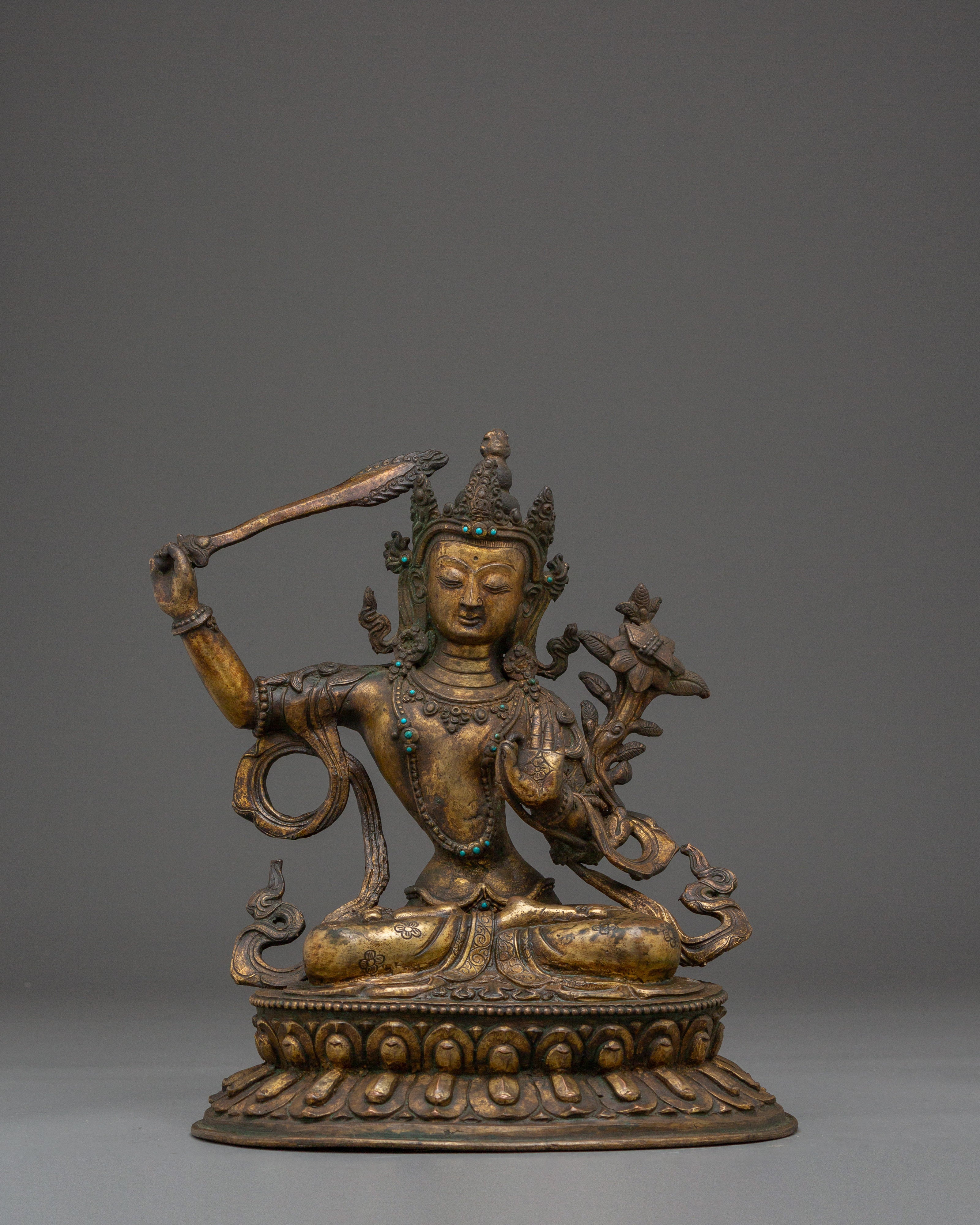 Manjushri Wisdom and Enlightenmen Statue