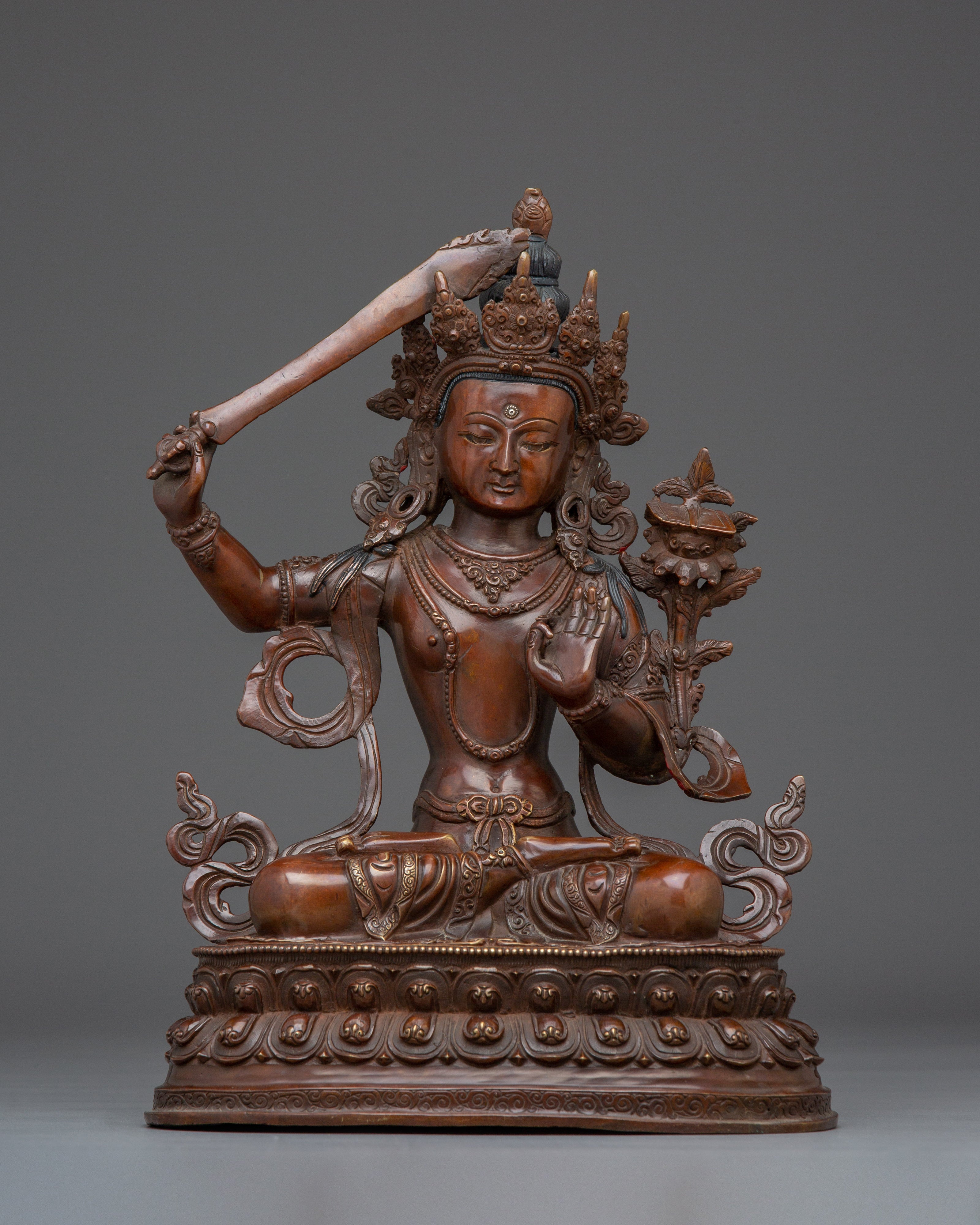 Manjushri Handmade Copper Statue