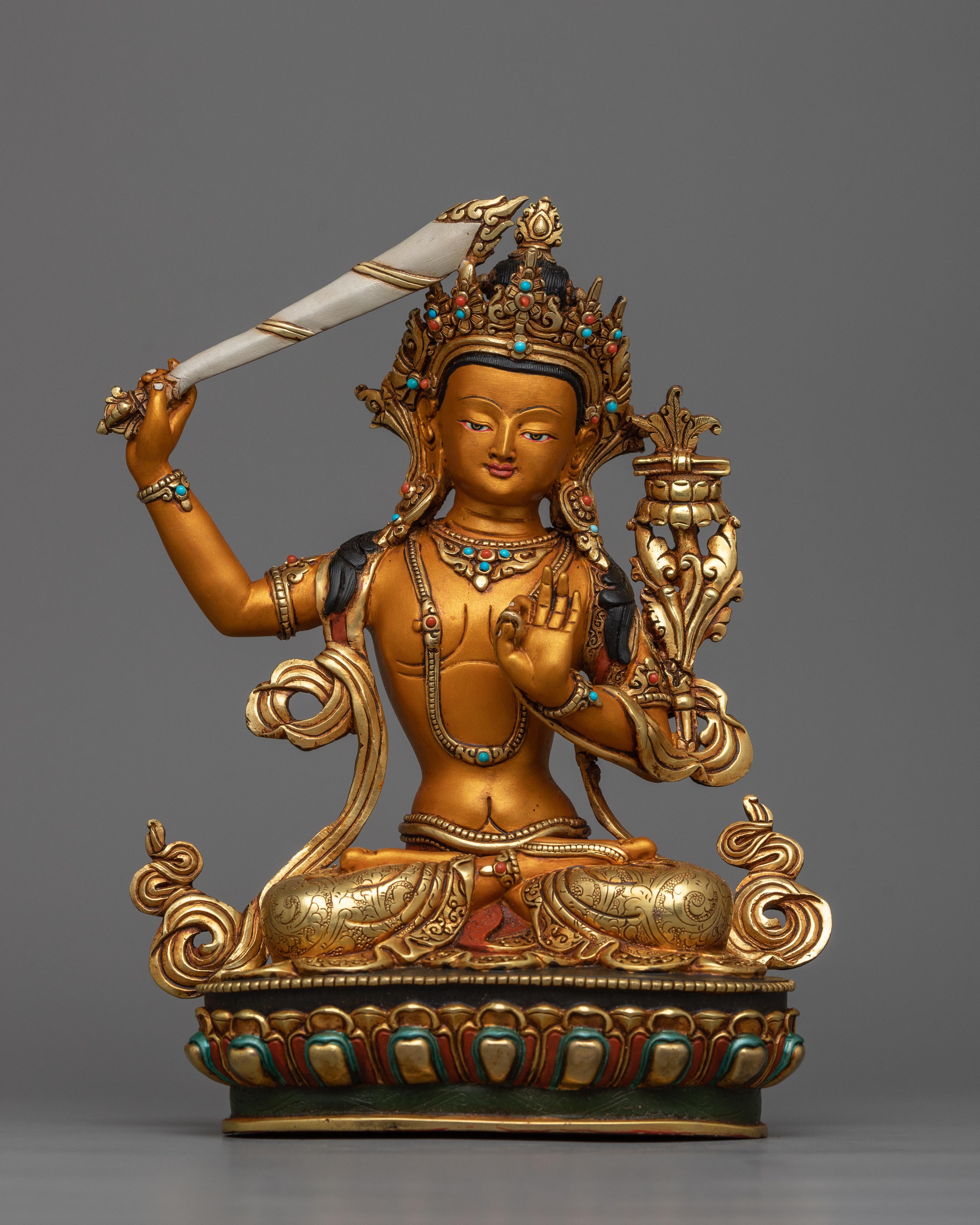 colorful manjushri statue