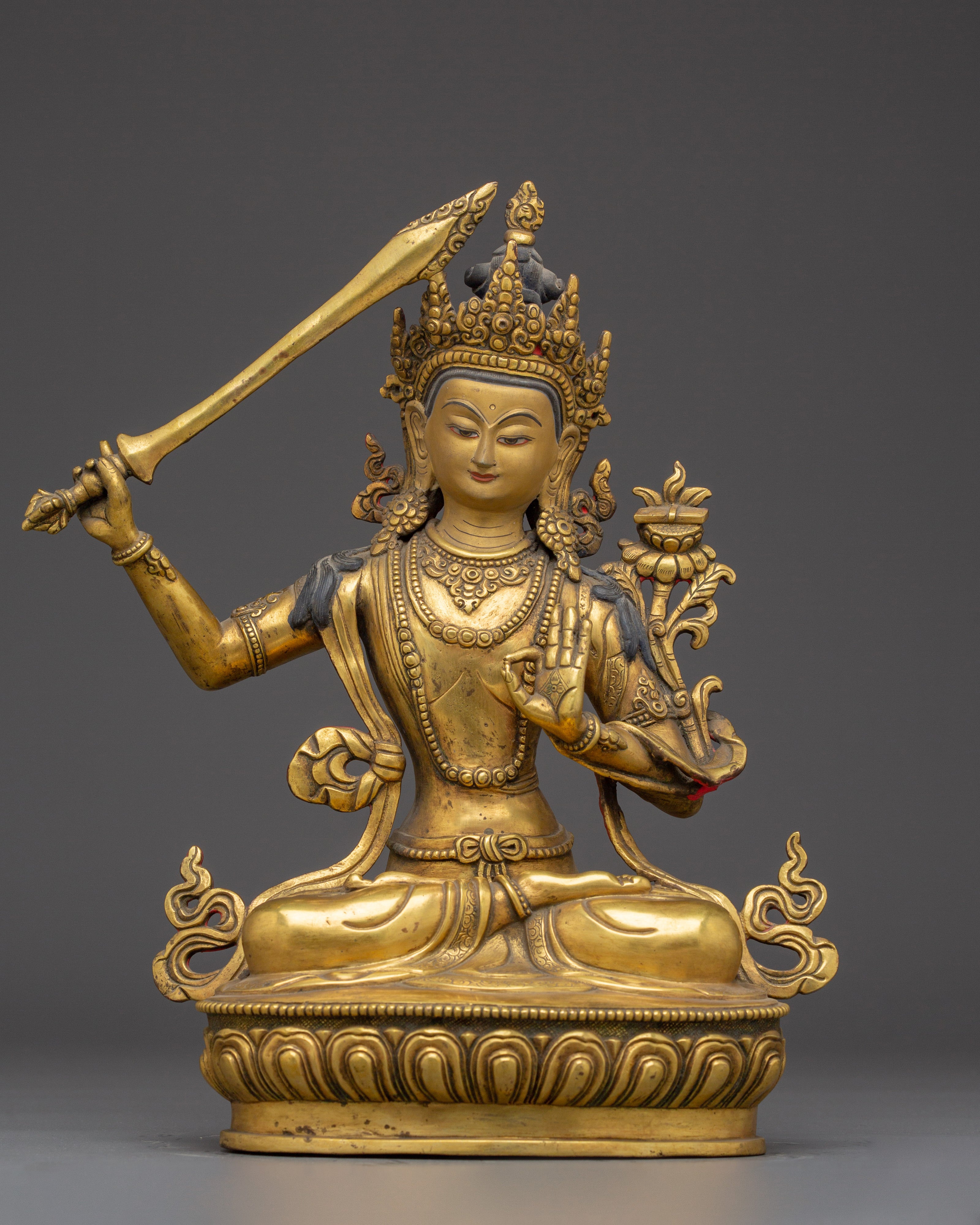 Tibetan Bodhisattva Manjushri Handmade Art