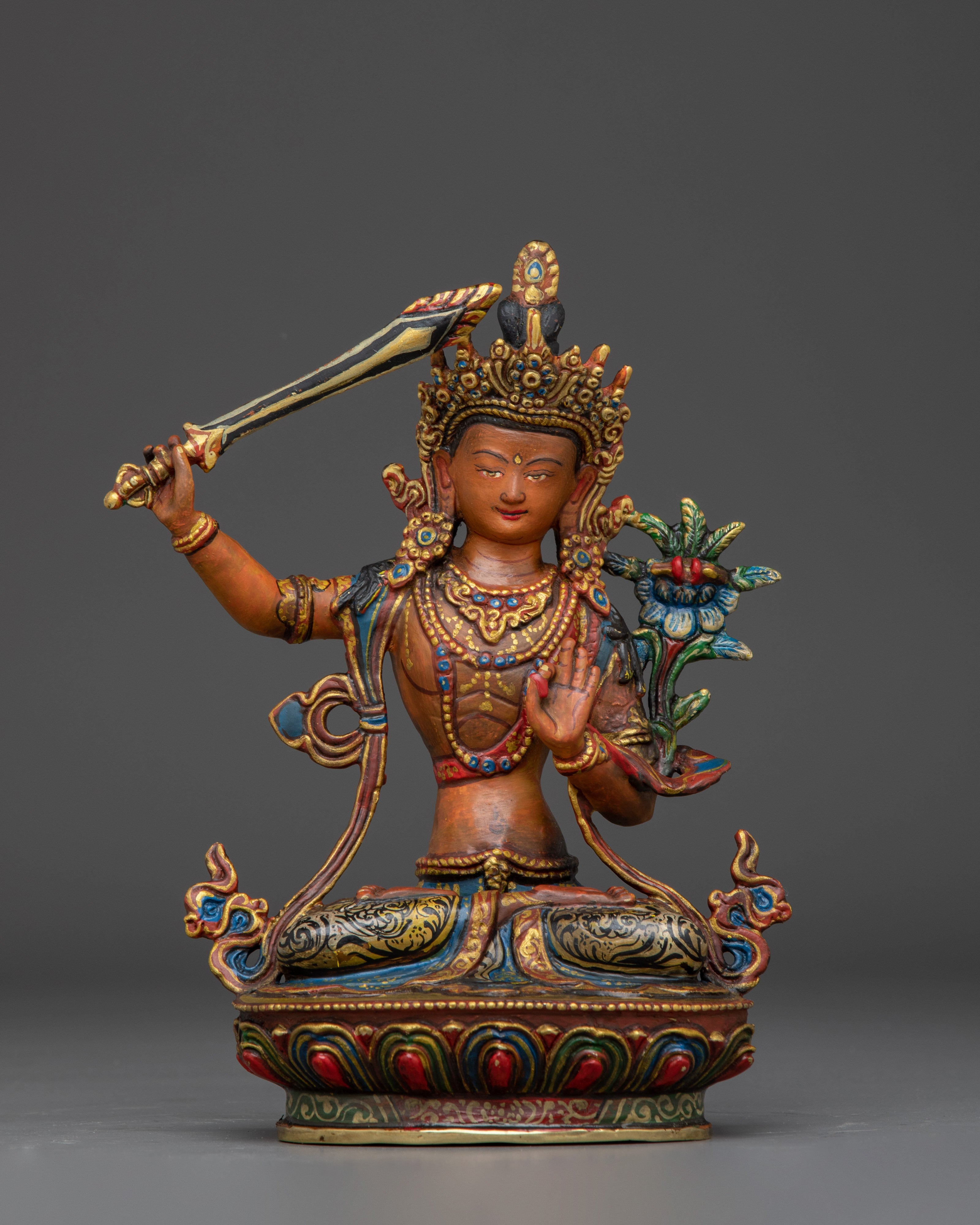 manjushri-handcrafted-colourful-statue