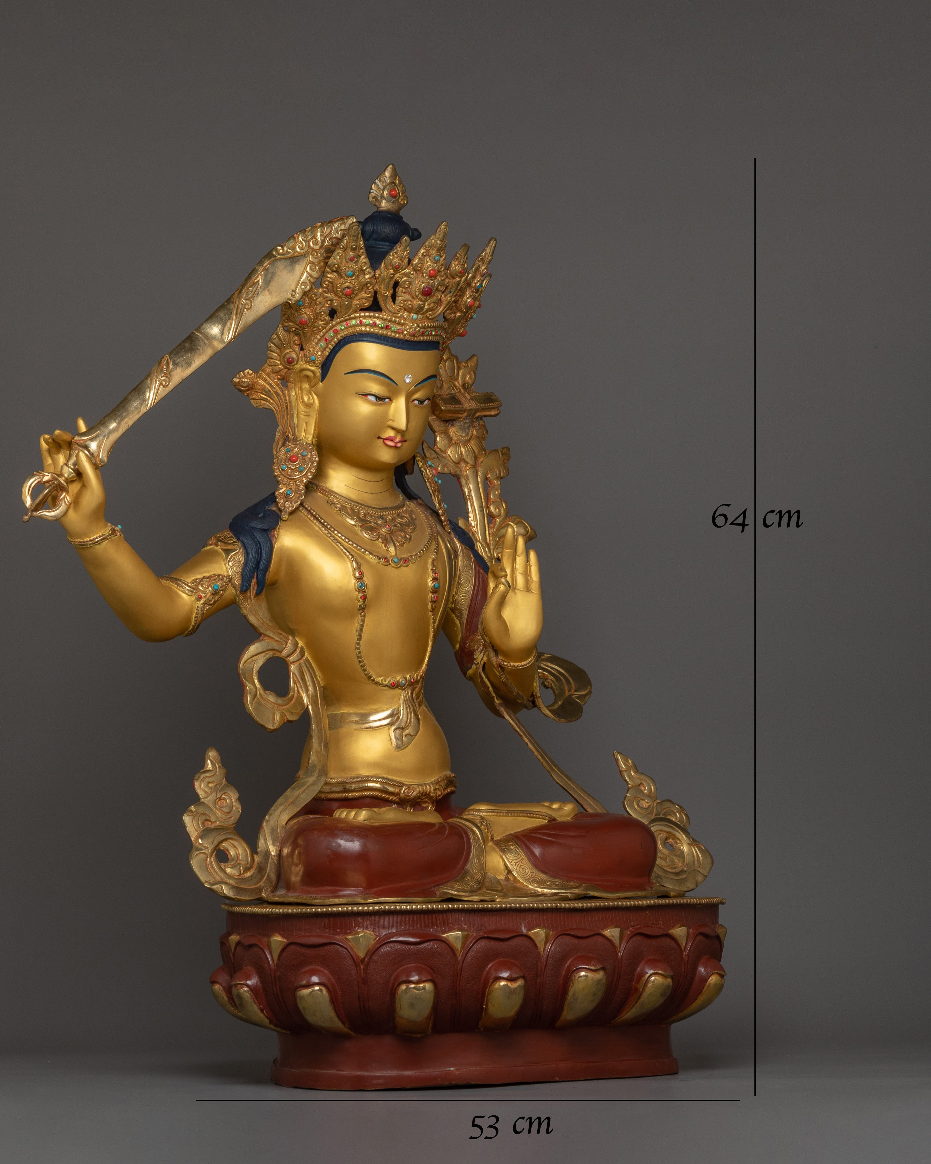 handcrafted-statue-of-manjushri