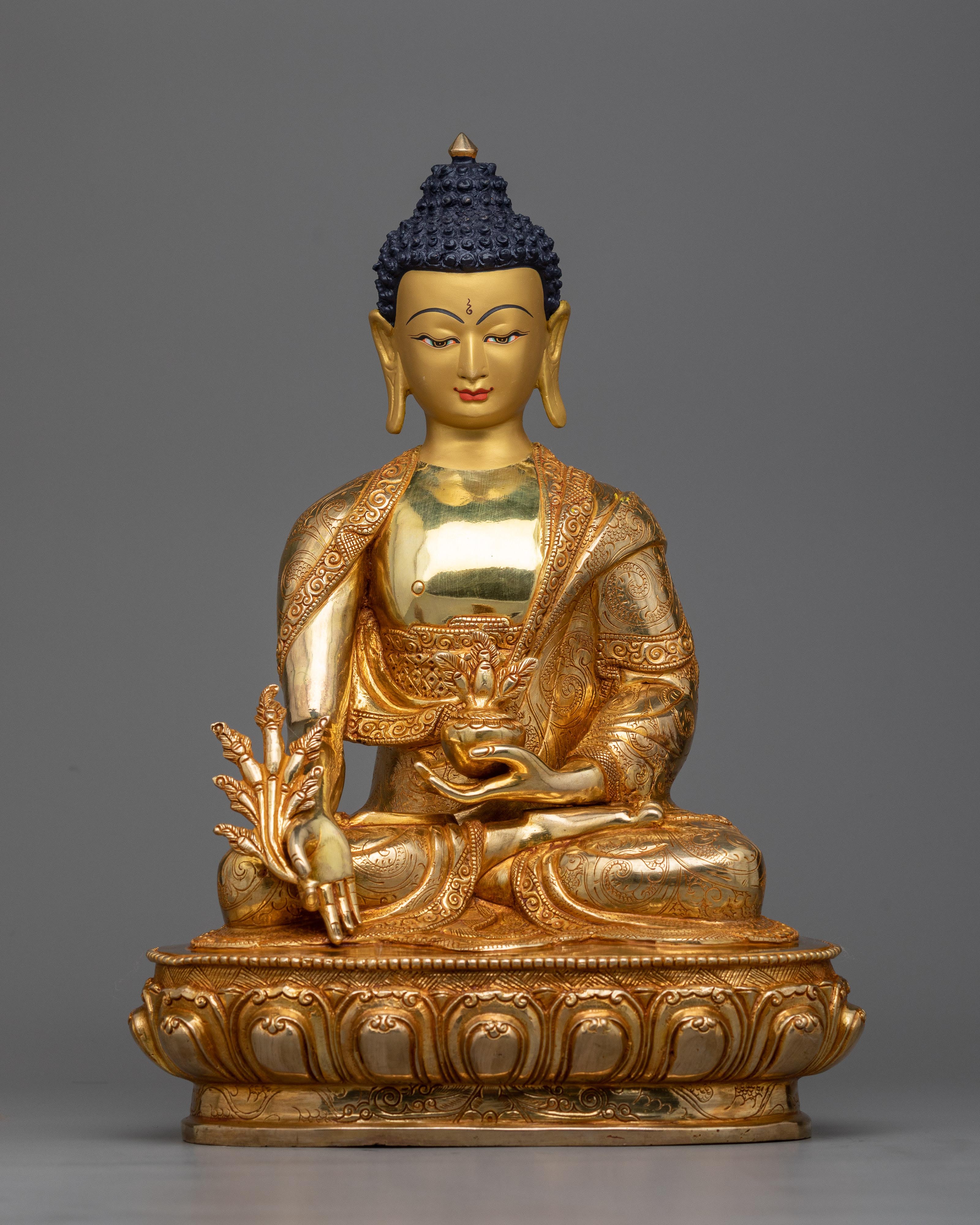 sangay menla gilt statue