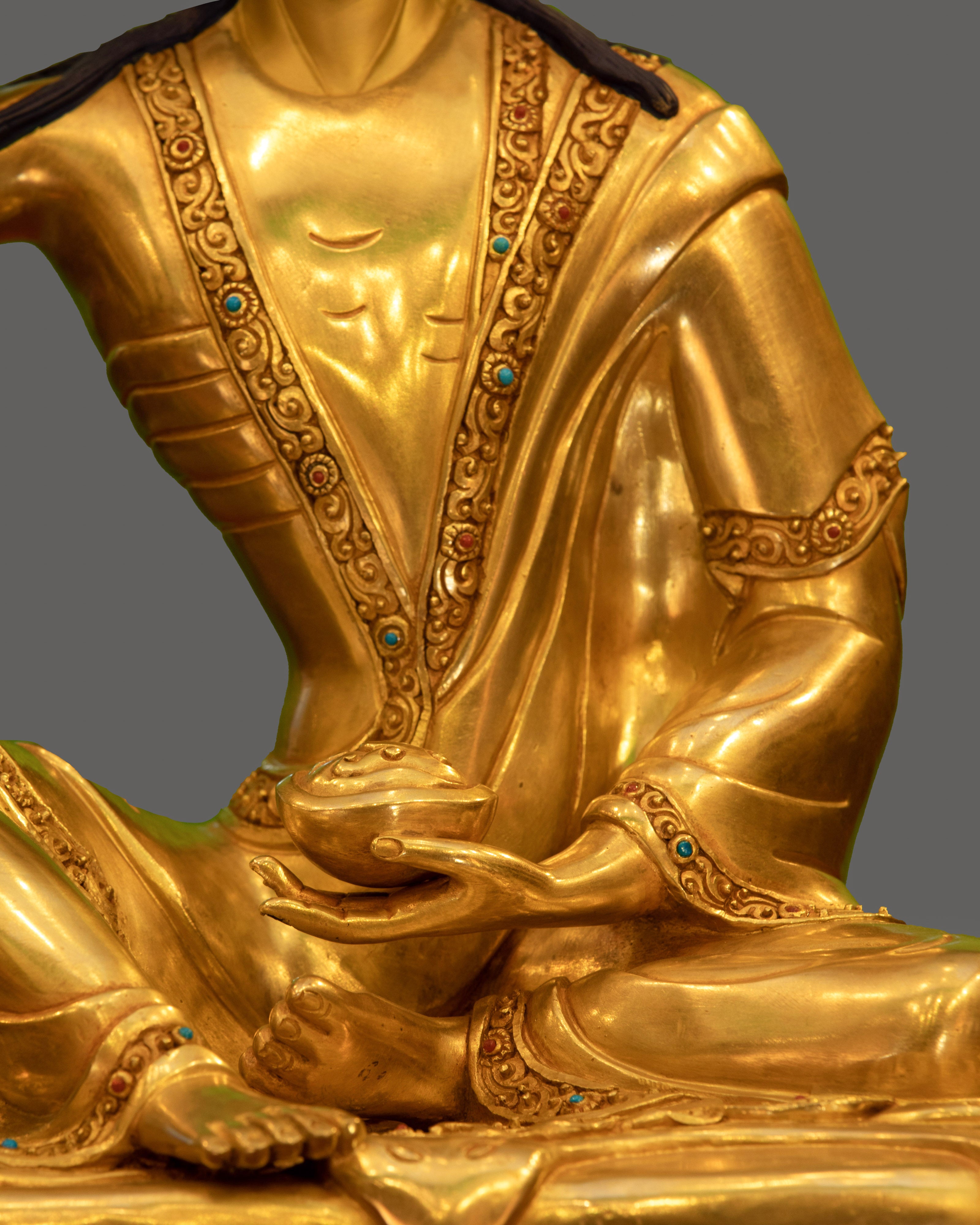 Milarepa The Great Yogi Sculpture | Handmade Sacred Artwork