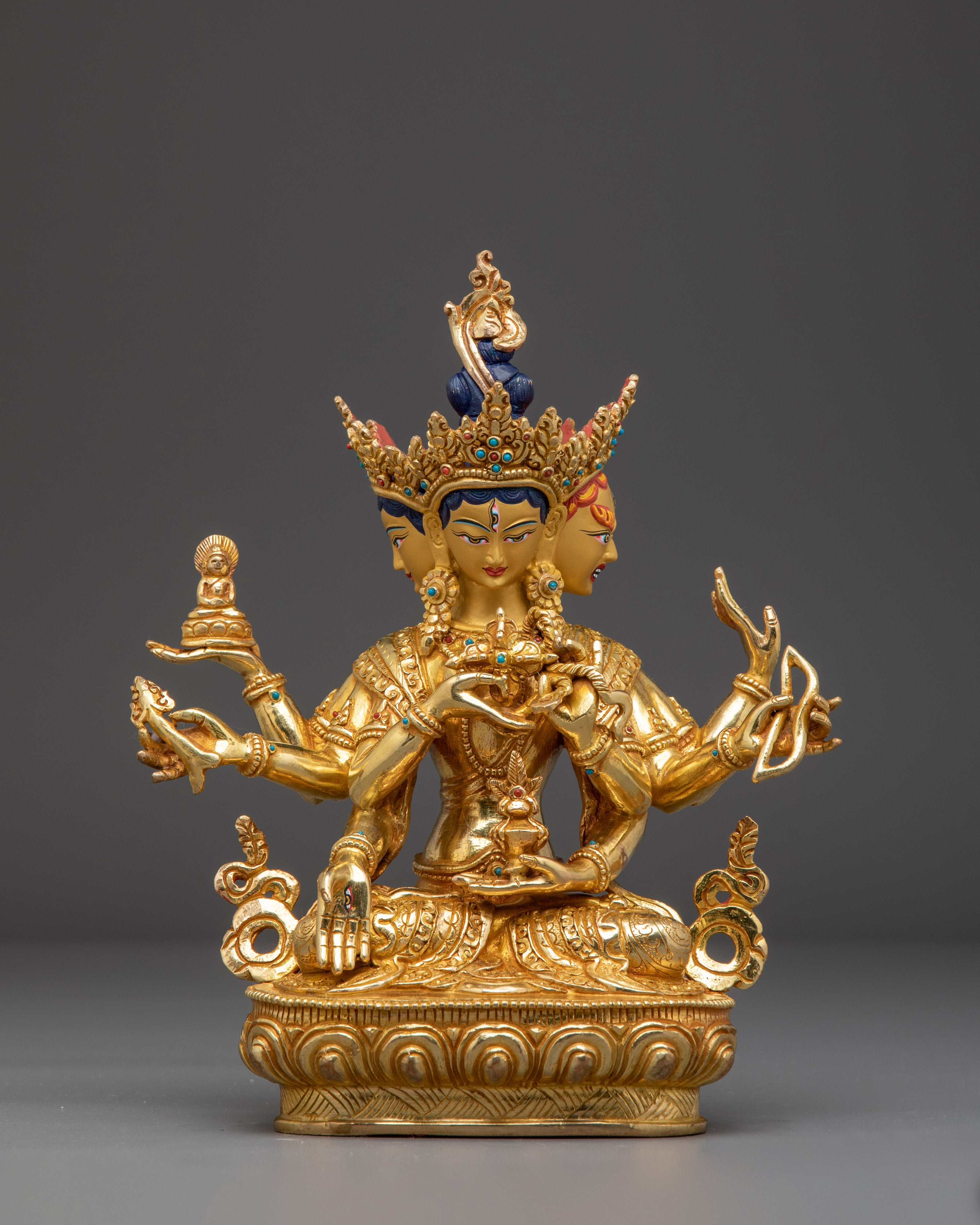 Gold Gilded Namgyalma Statue