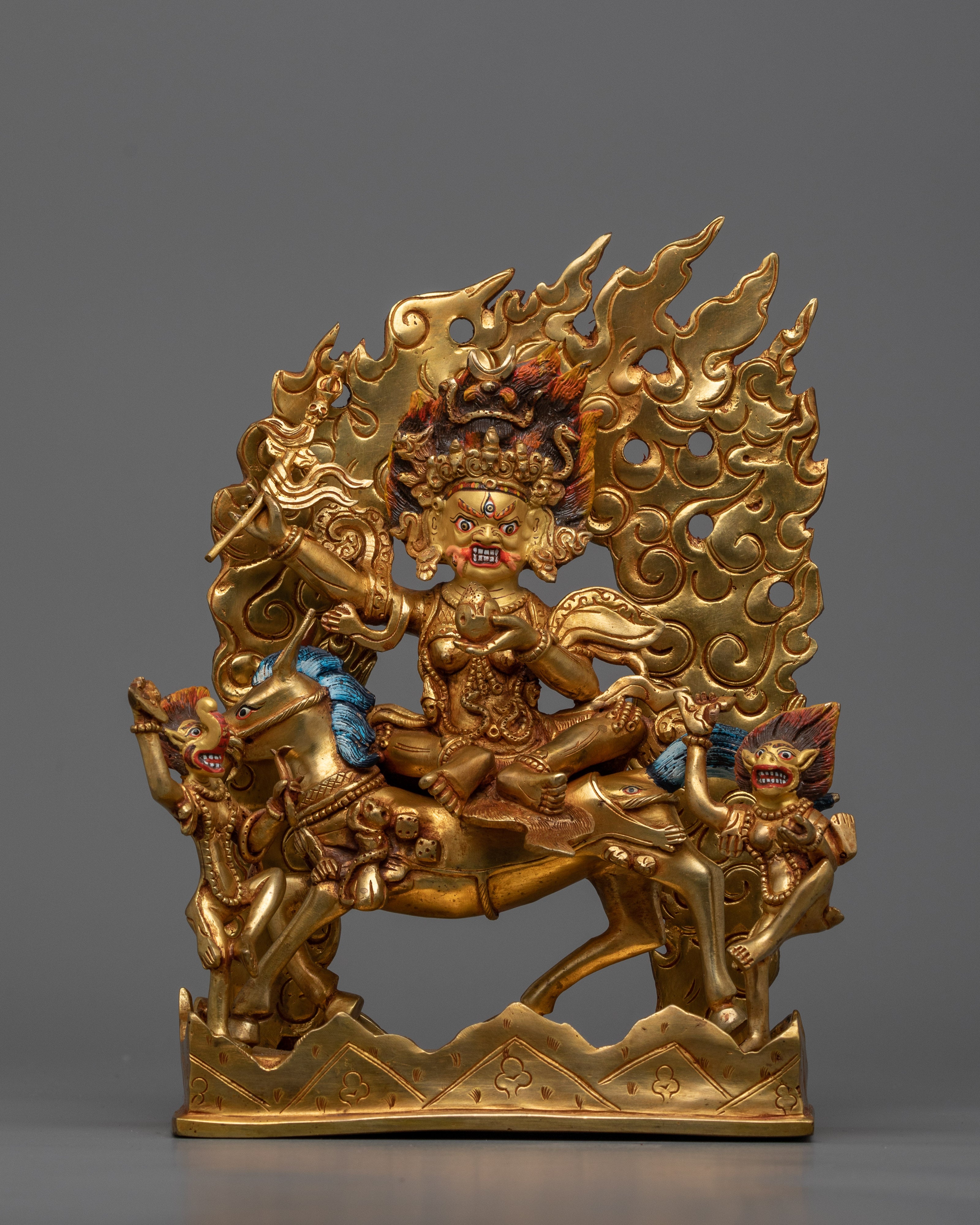Wrathful Palden Lhamo Statue | Guardian of Spiritual Strength