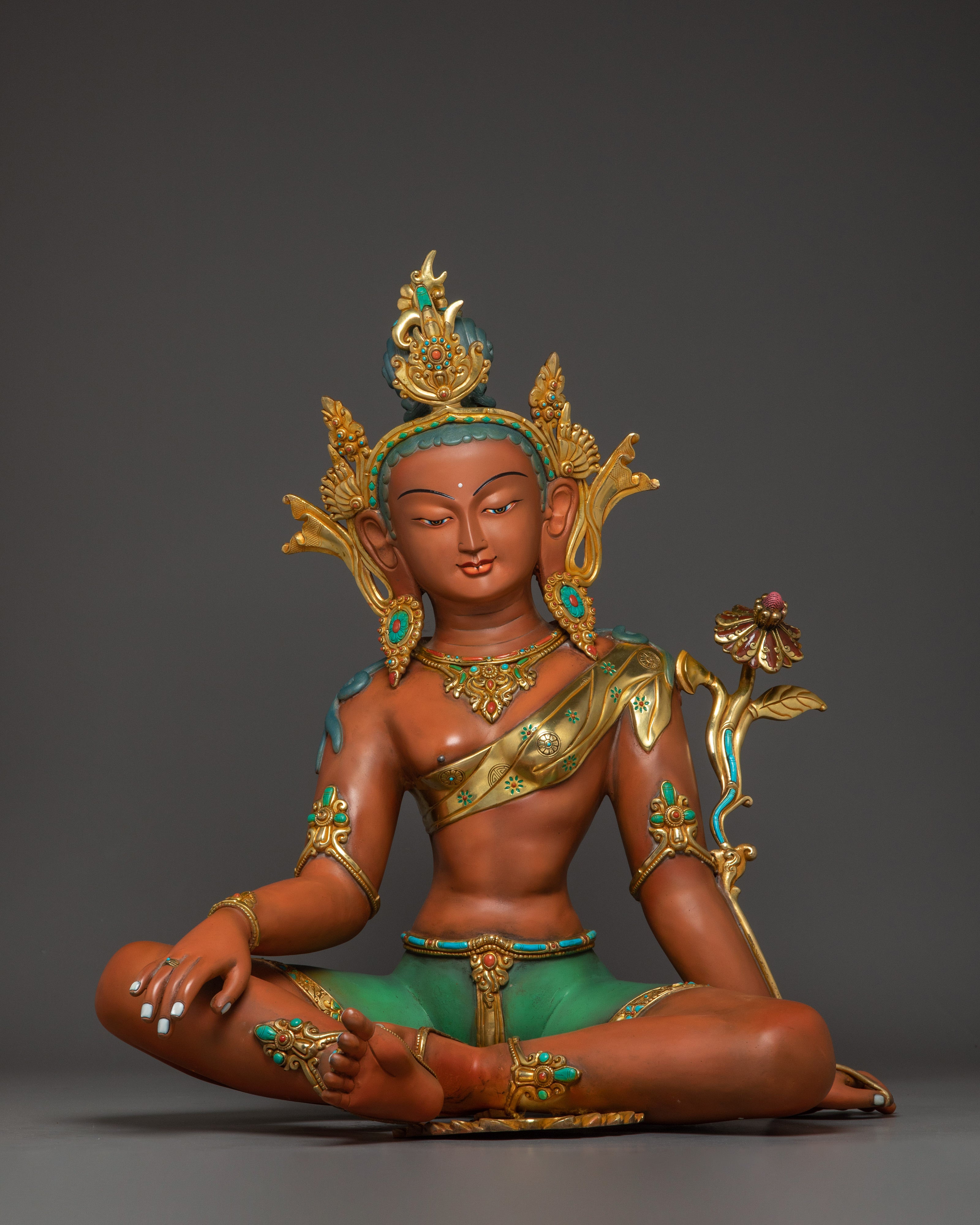 Stunning Parvati Copper Statue