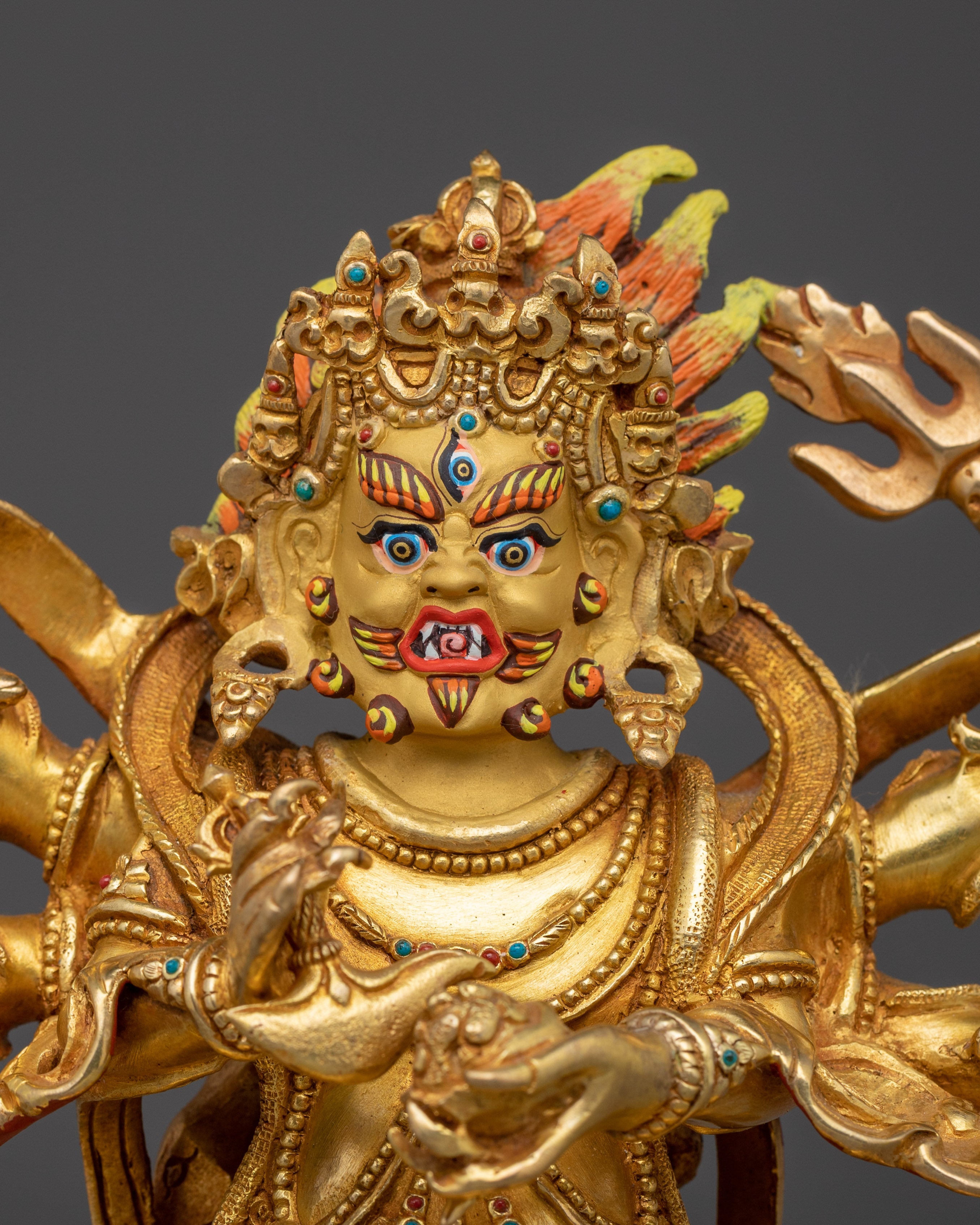 Protection Icon Six Armed Mahakala | Wrathful Statue