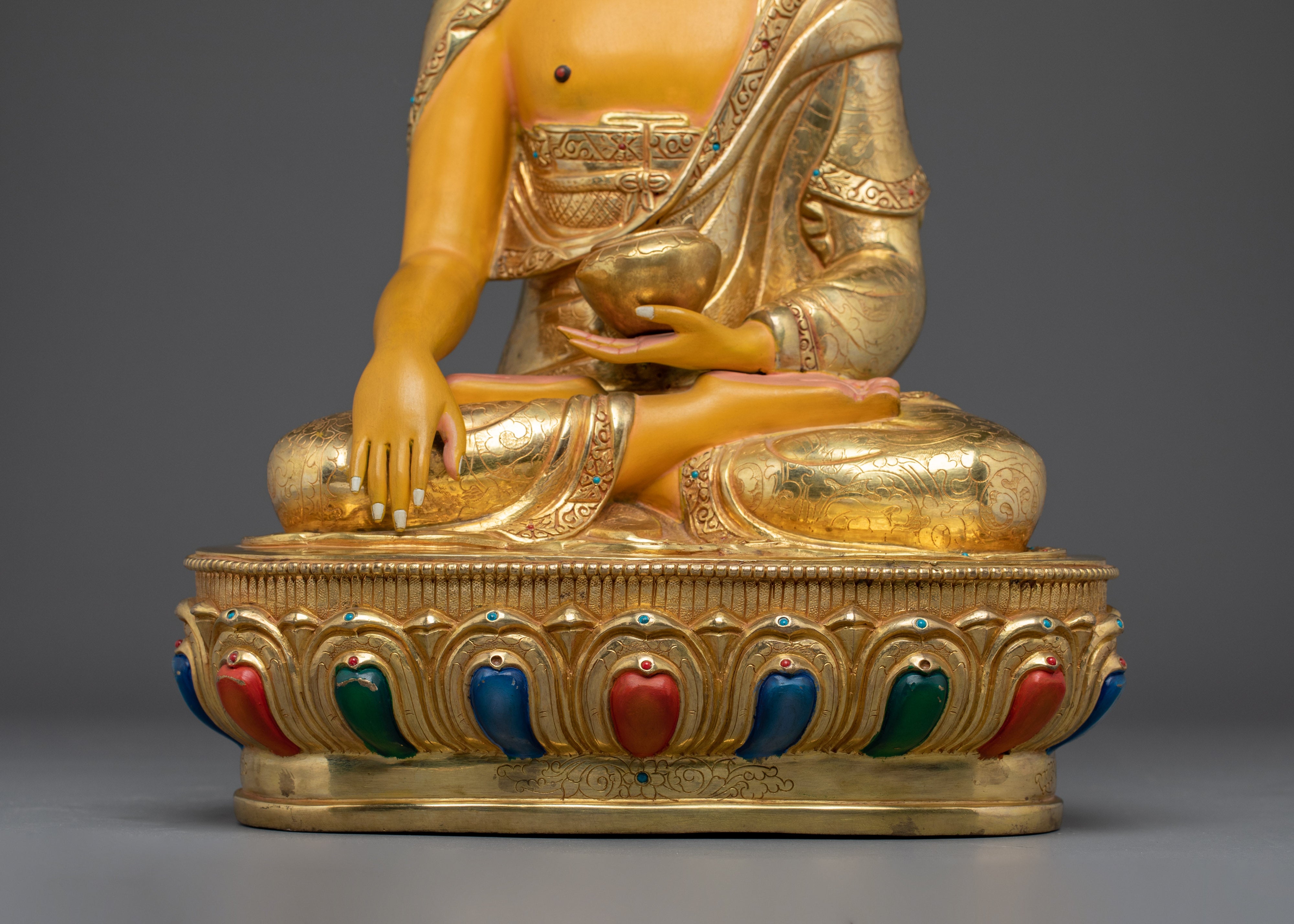Golden Shakyamuni Buddha Icon: The Historical Buddha