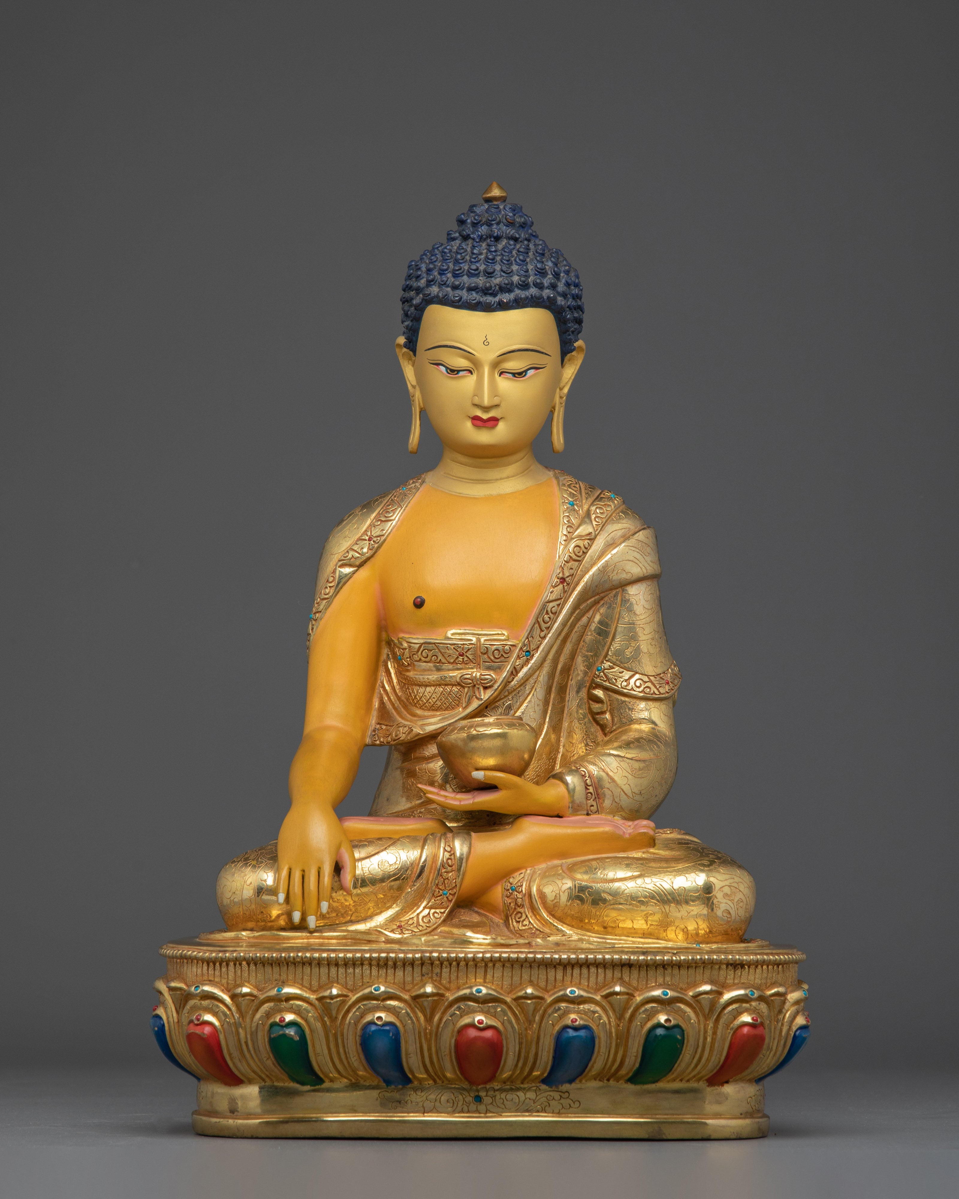 Golden Shakyamuni Buddha Icon: The Historical Buddha