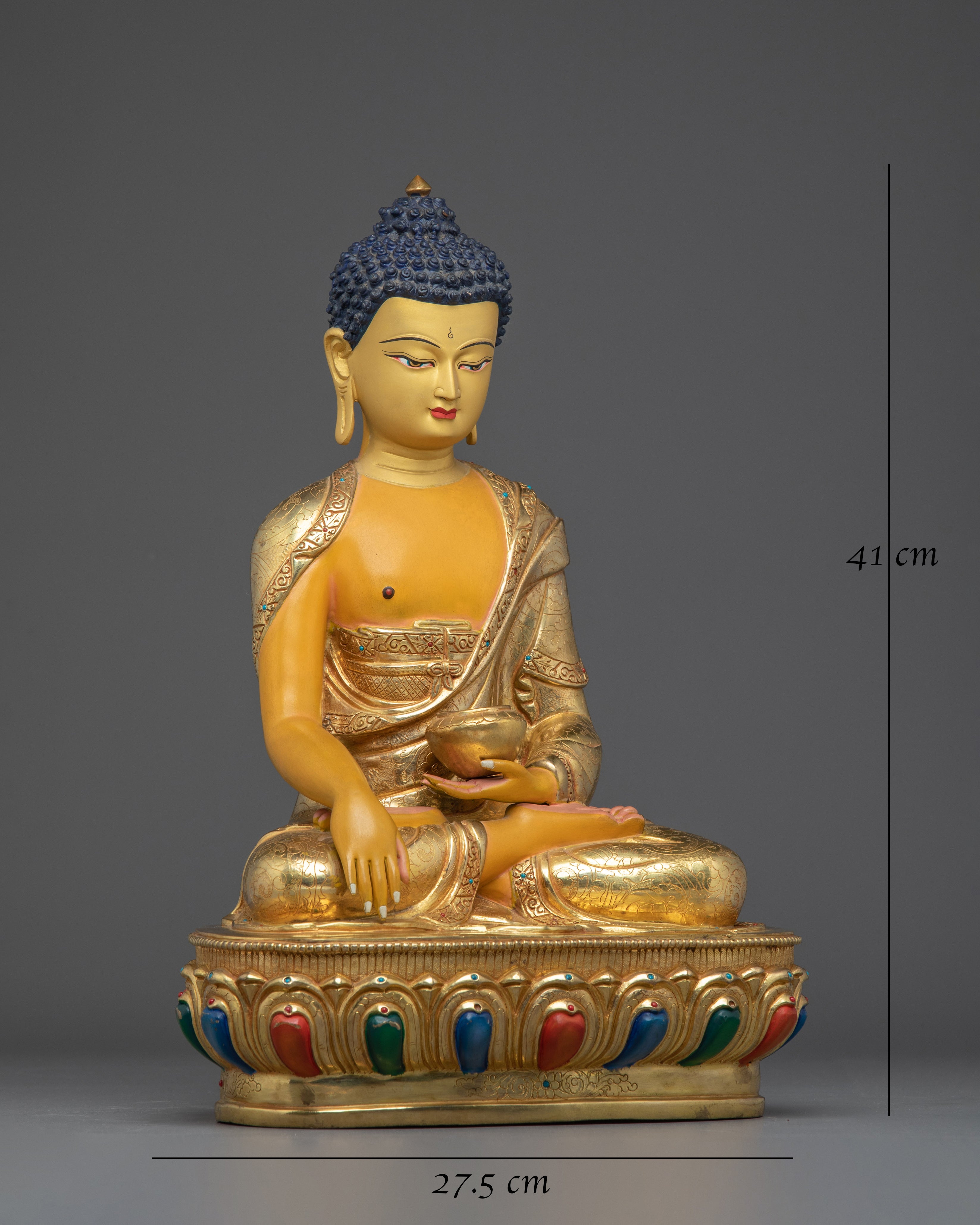 Golden Shakyamuni Buddha Icon: The Historical Buddha