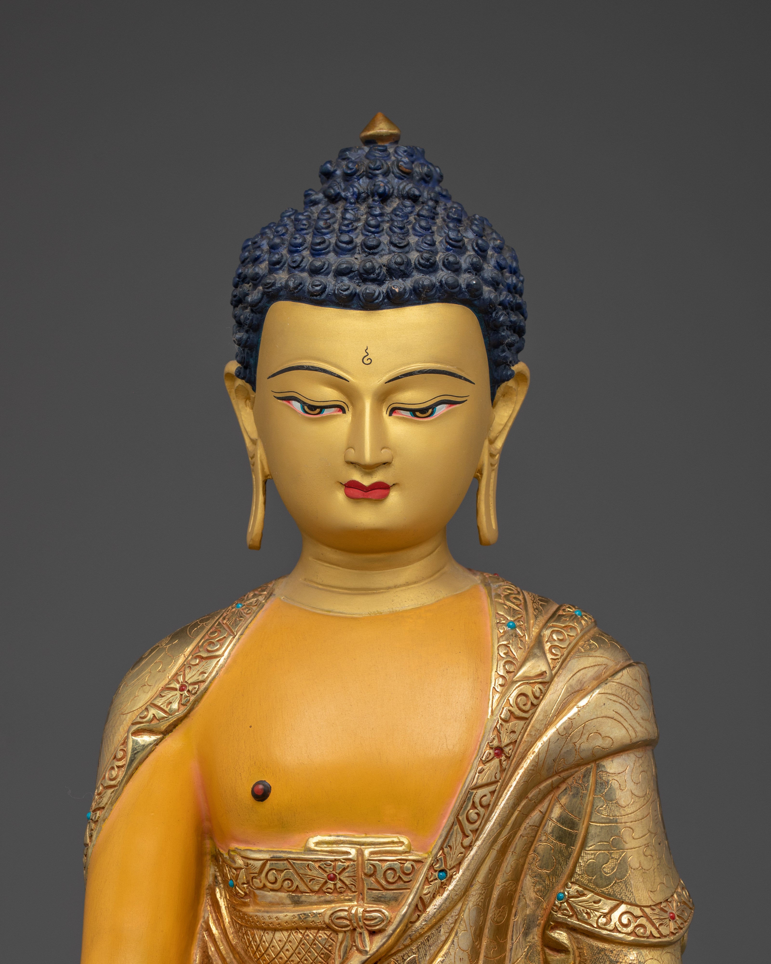 Golden Shakyamuni Buddha Icon: The Historical Buddha