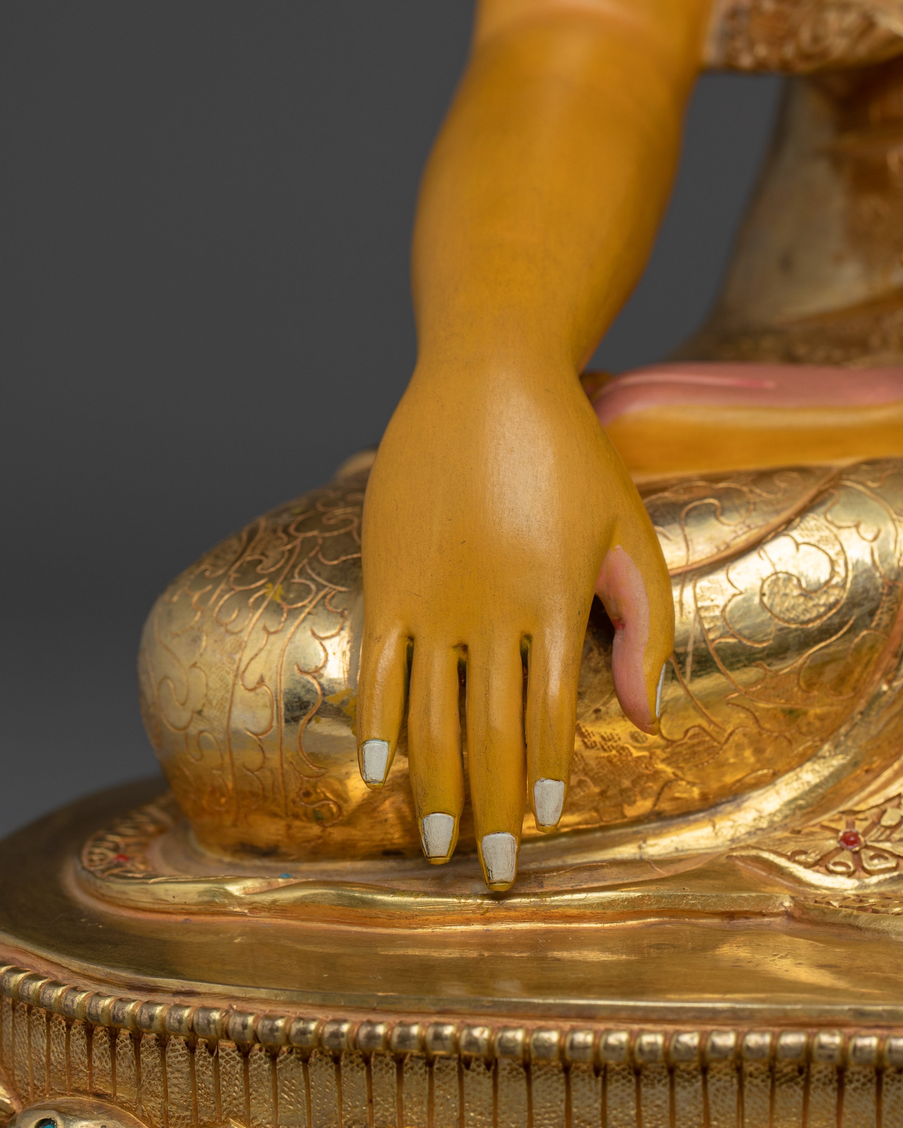 Golden Shakyamuni Buddha Icon: The Historical Buddha