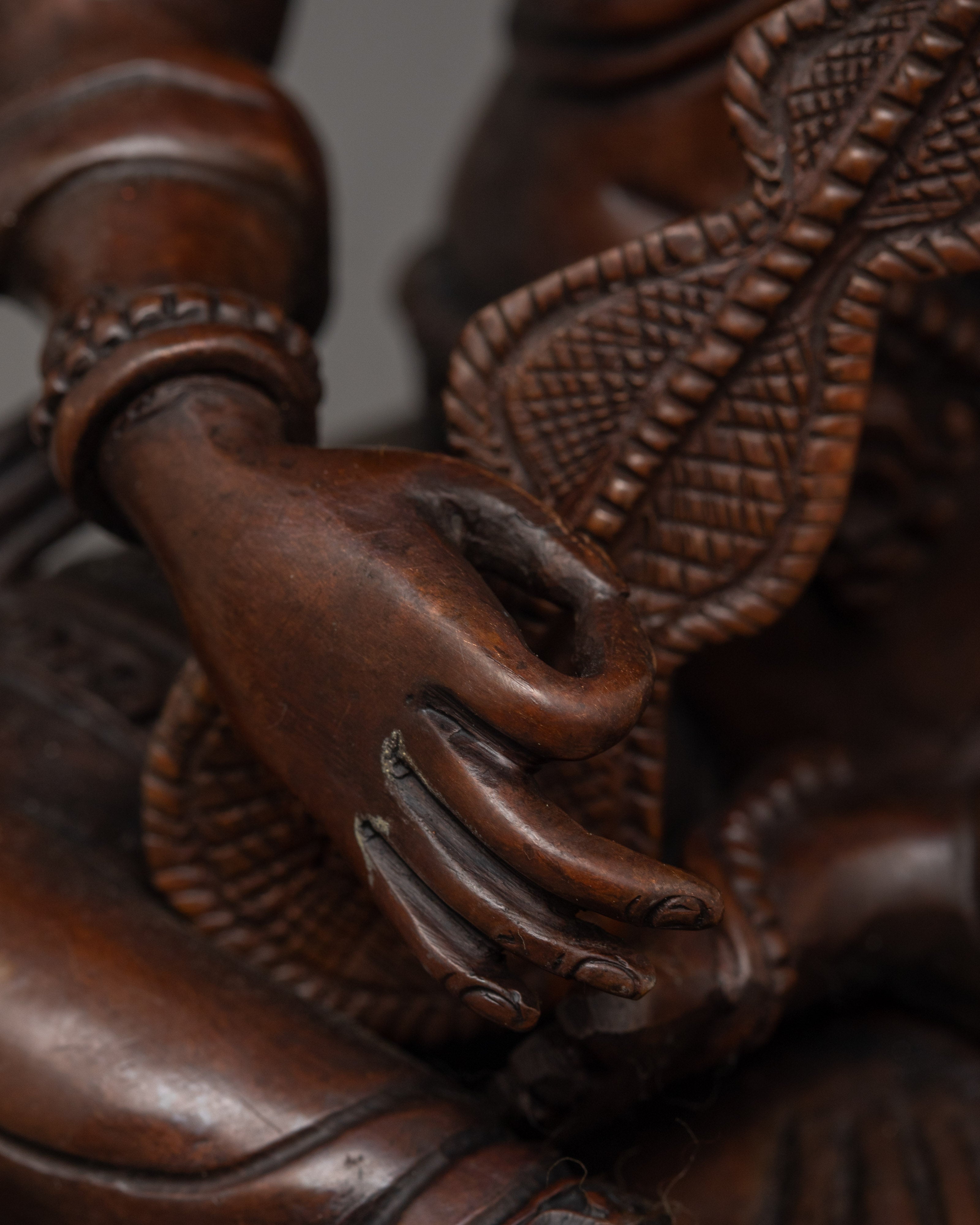 Handmade Saraswati Mata Statue | Goddess of Wisdom, Music and Spiritual Enlightenment