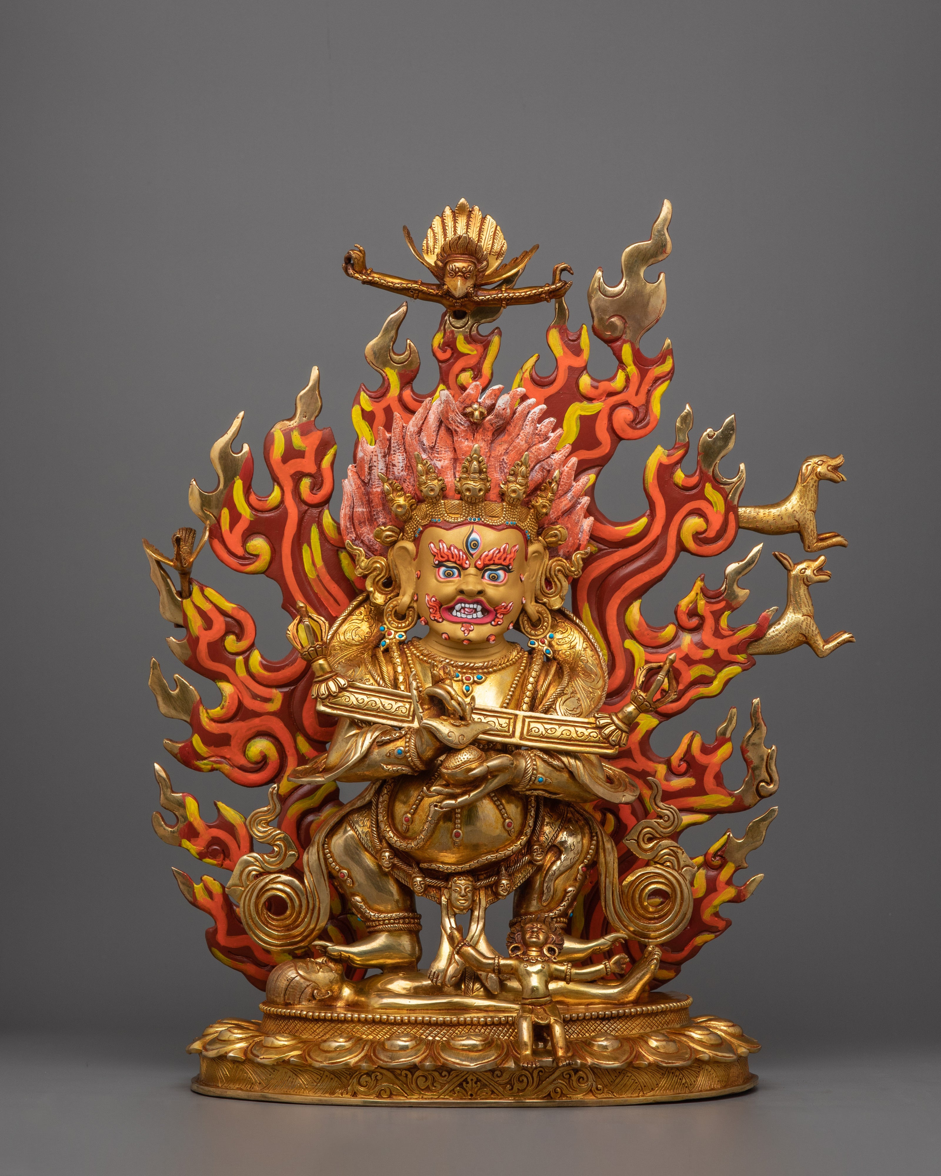 Handmade Sakya Mahakala Sculpture | Protector of Wisdom
