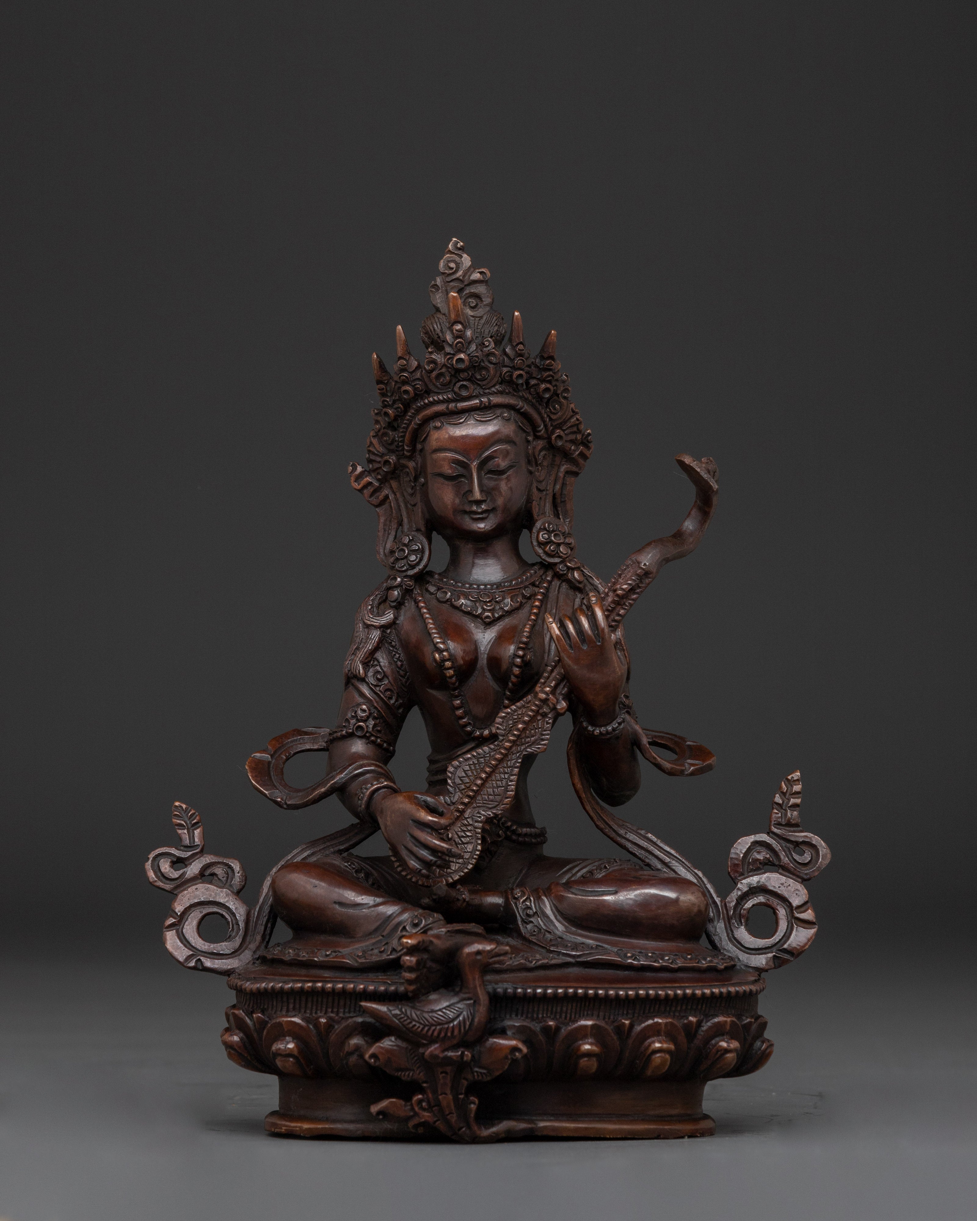 oxidized-saraswati-satue