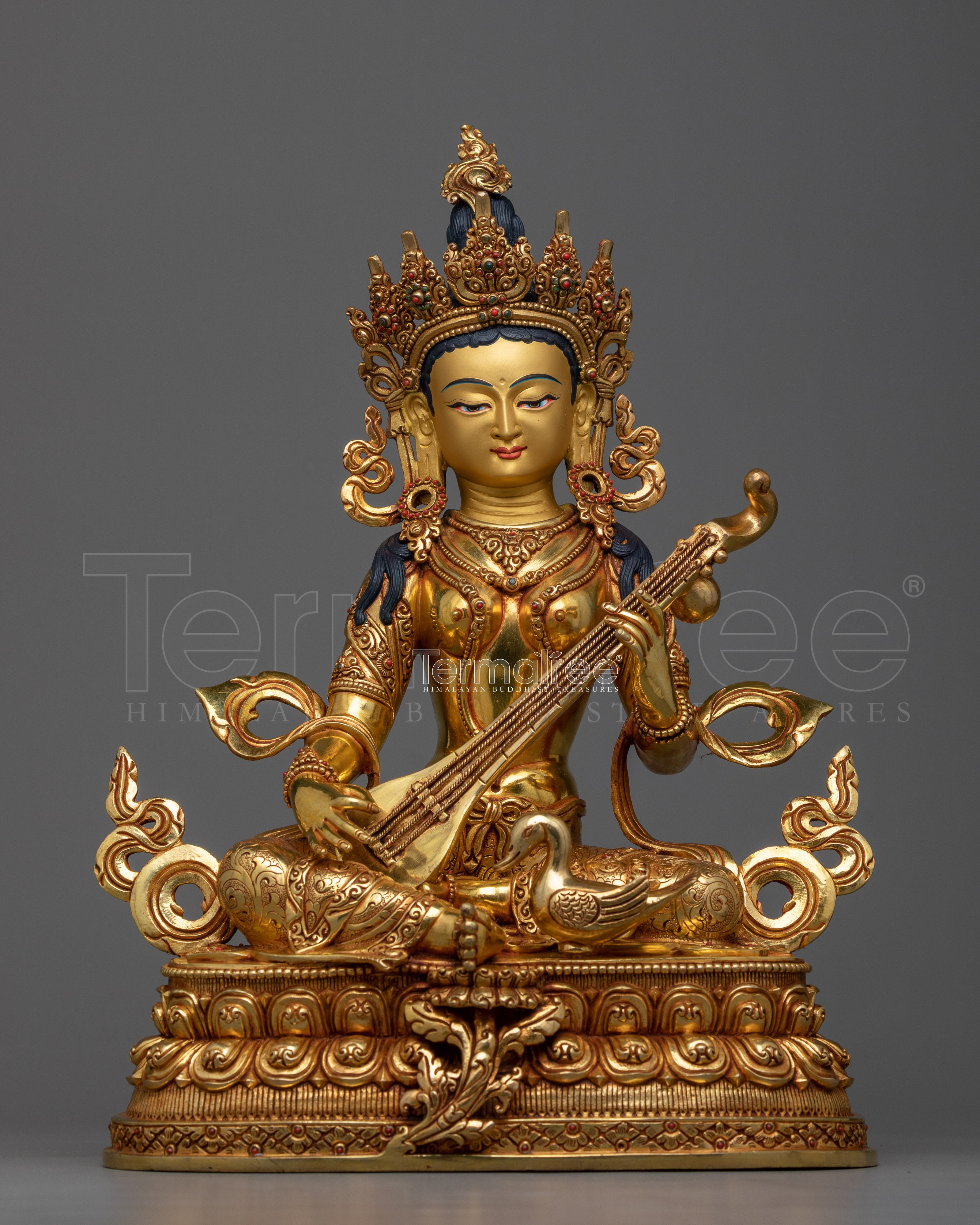 Saraswati Hindu Statue | Premium High Quality Figure of knowledge, Music