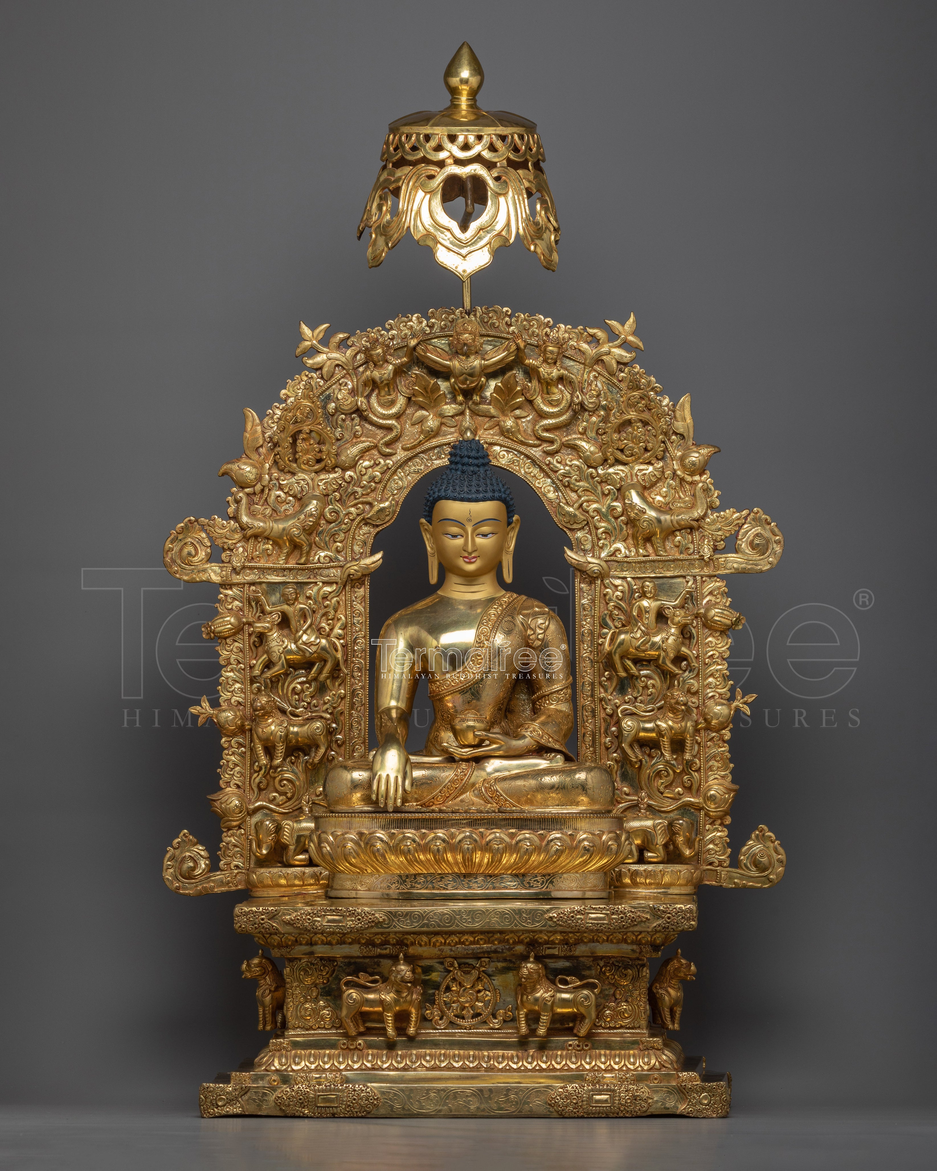 Buddha Shakyamuni on Throne Statue | Sublime Enlightenment
