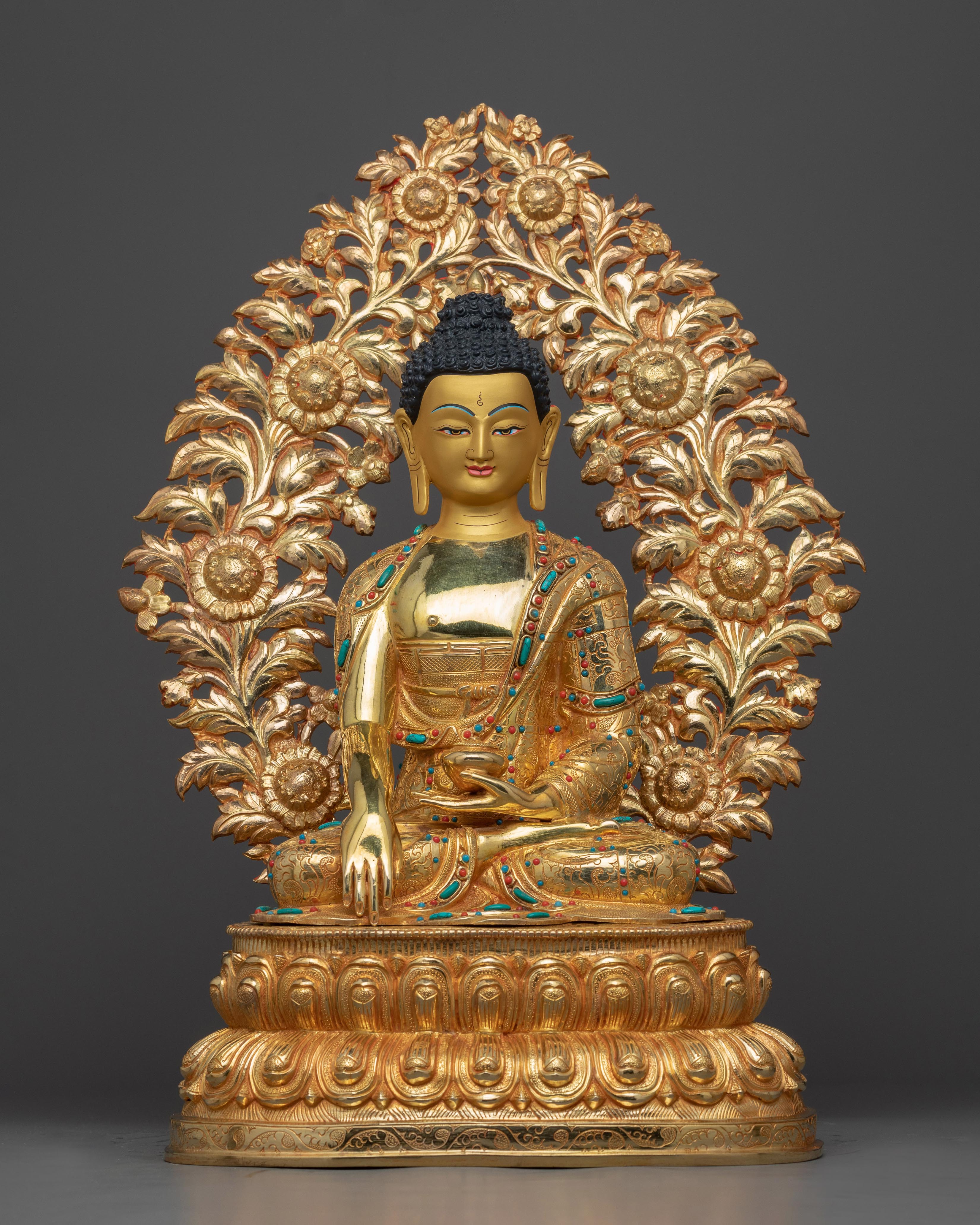 shakyamuni-buddha-gilt copper sculpture