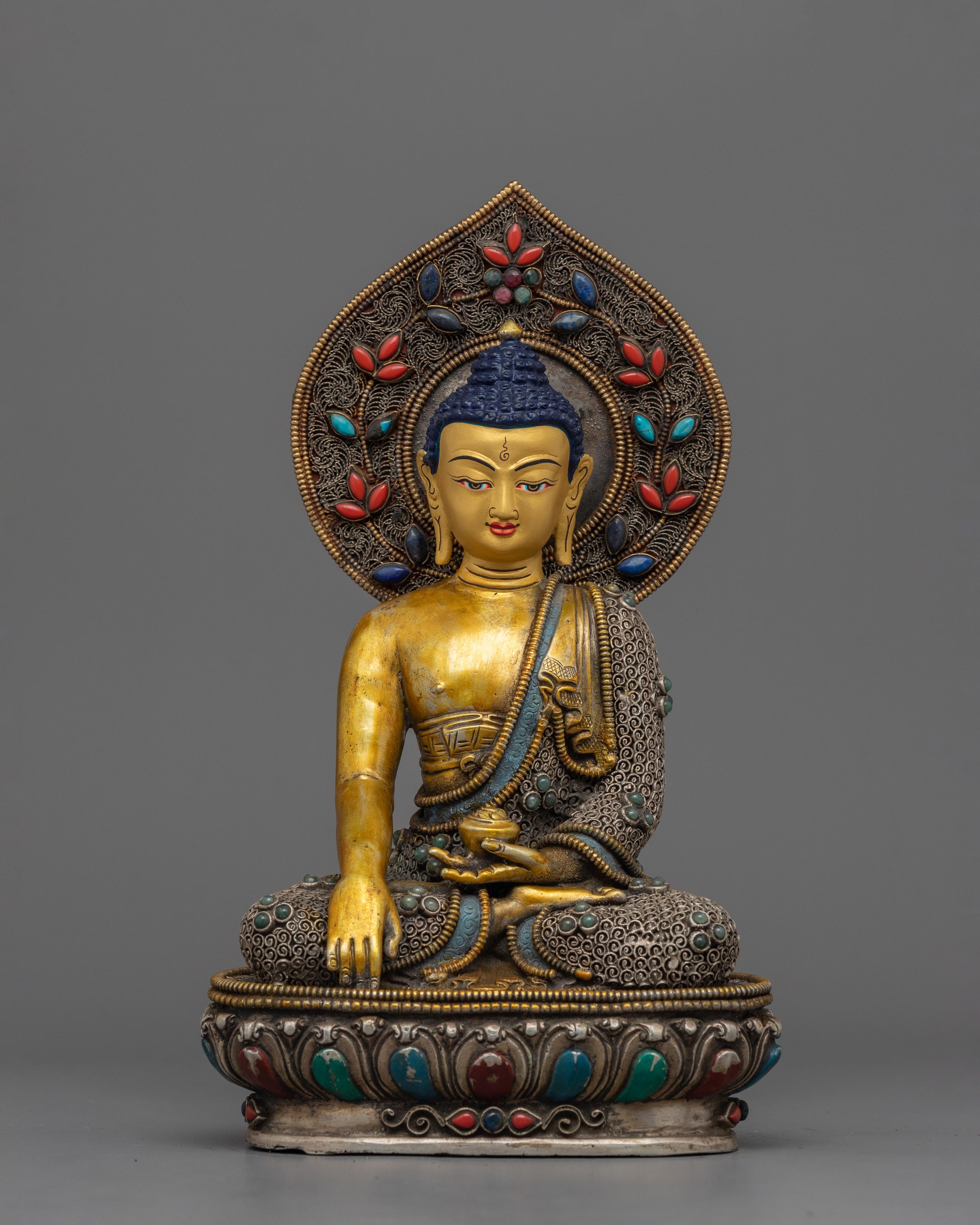 Antique Finish Shakyamuni Buddha Statue