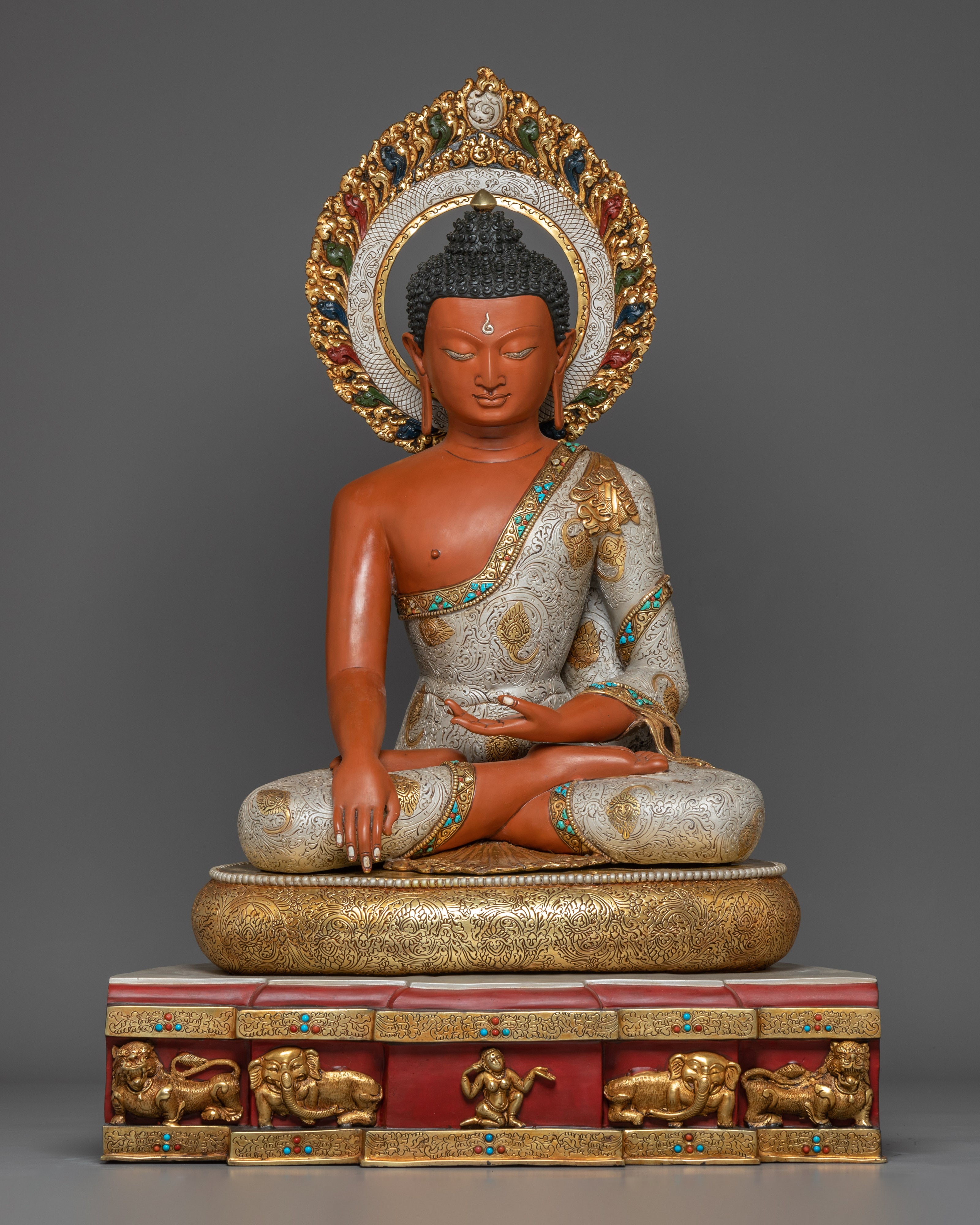 Shakyamuni Buddha Statue: Handmade Copper Art