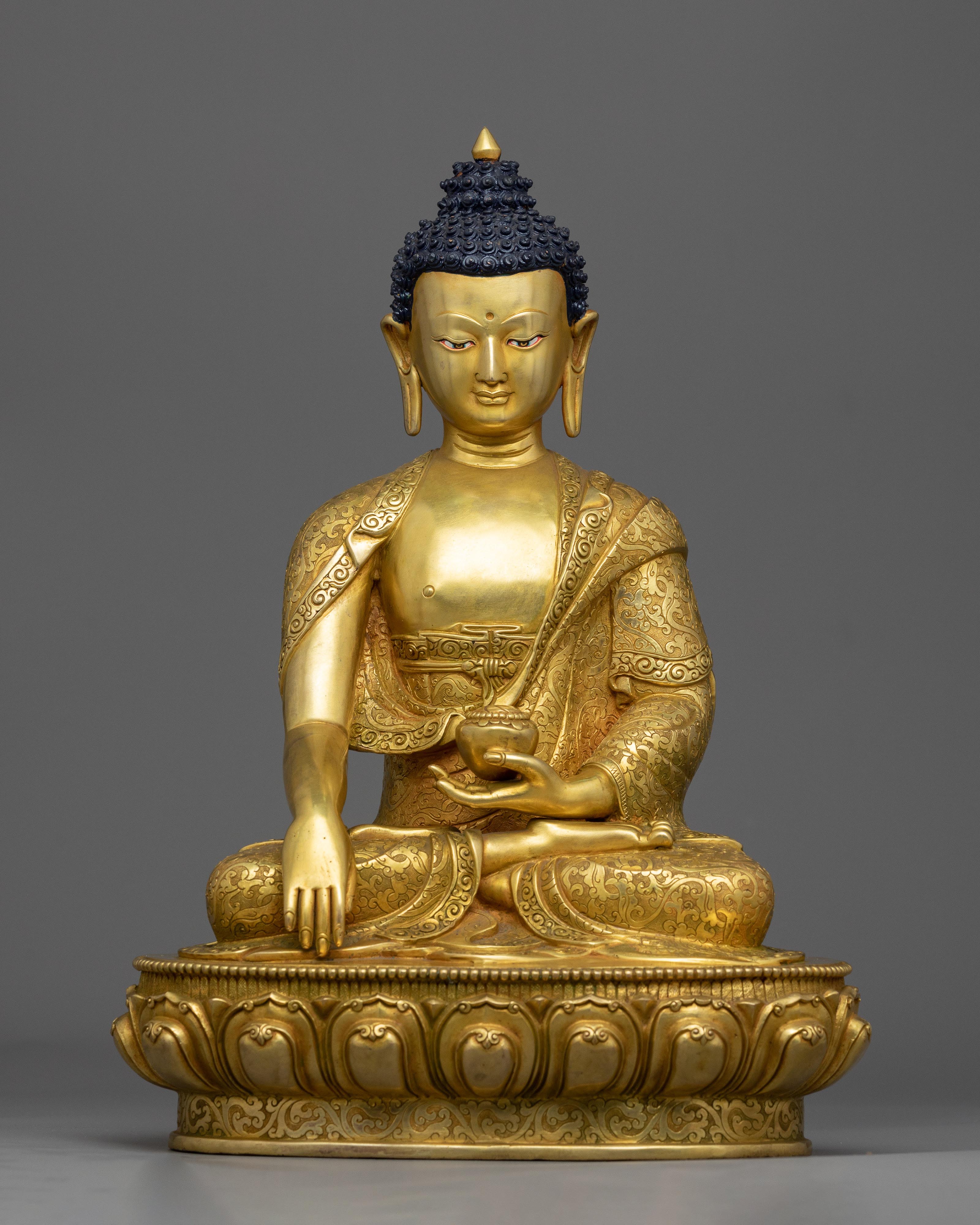copper sculpture-of-shakyamuni-buddha