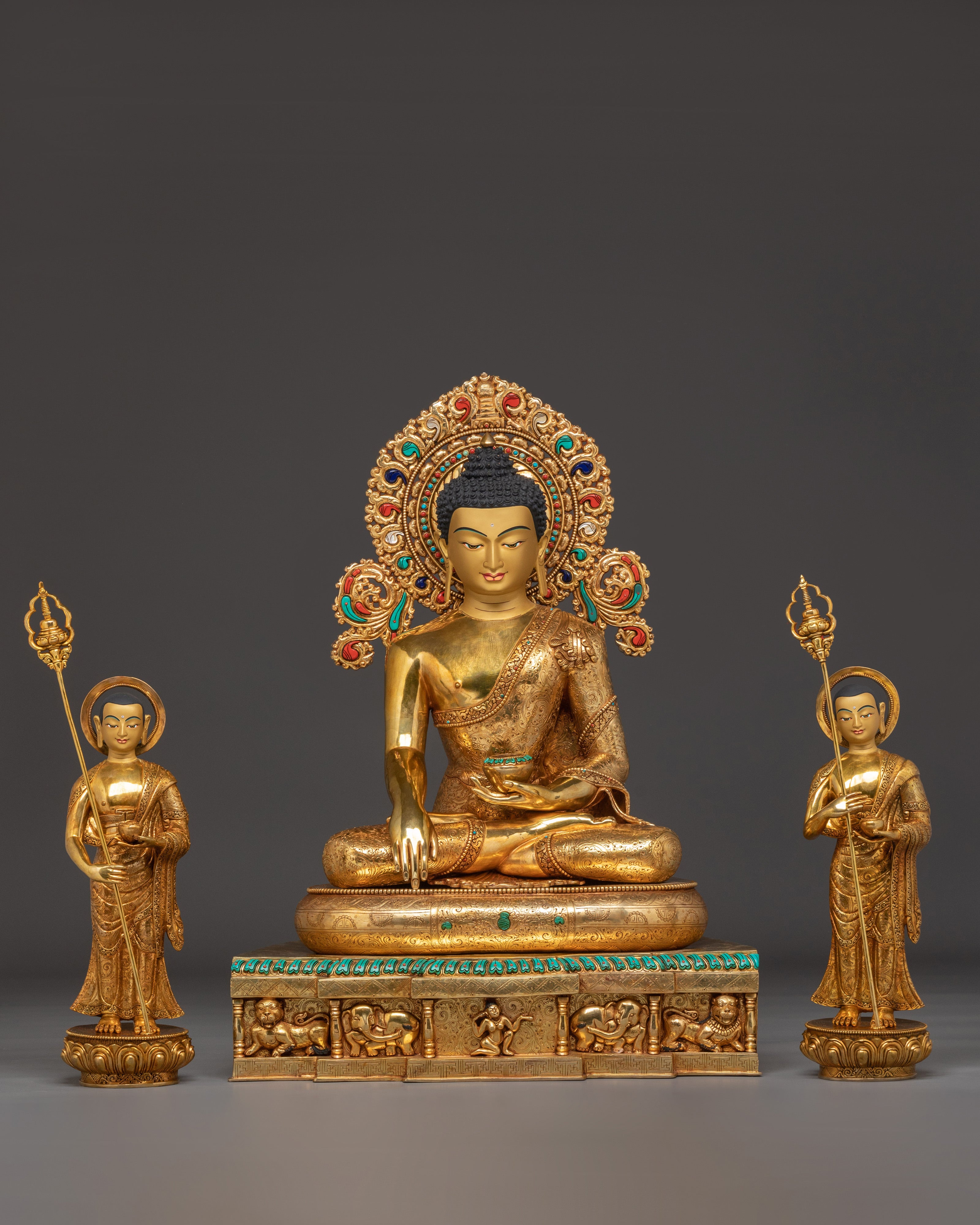 shakyamuni-buddha-on-throne-with-disciples-statue