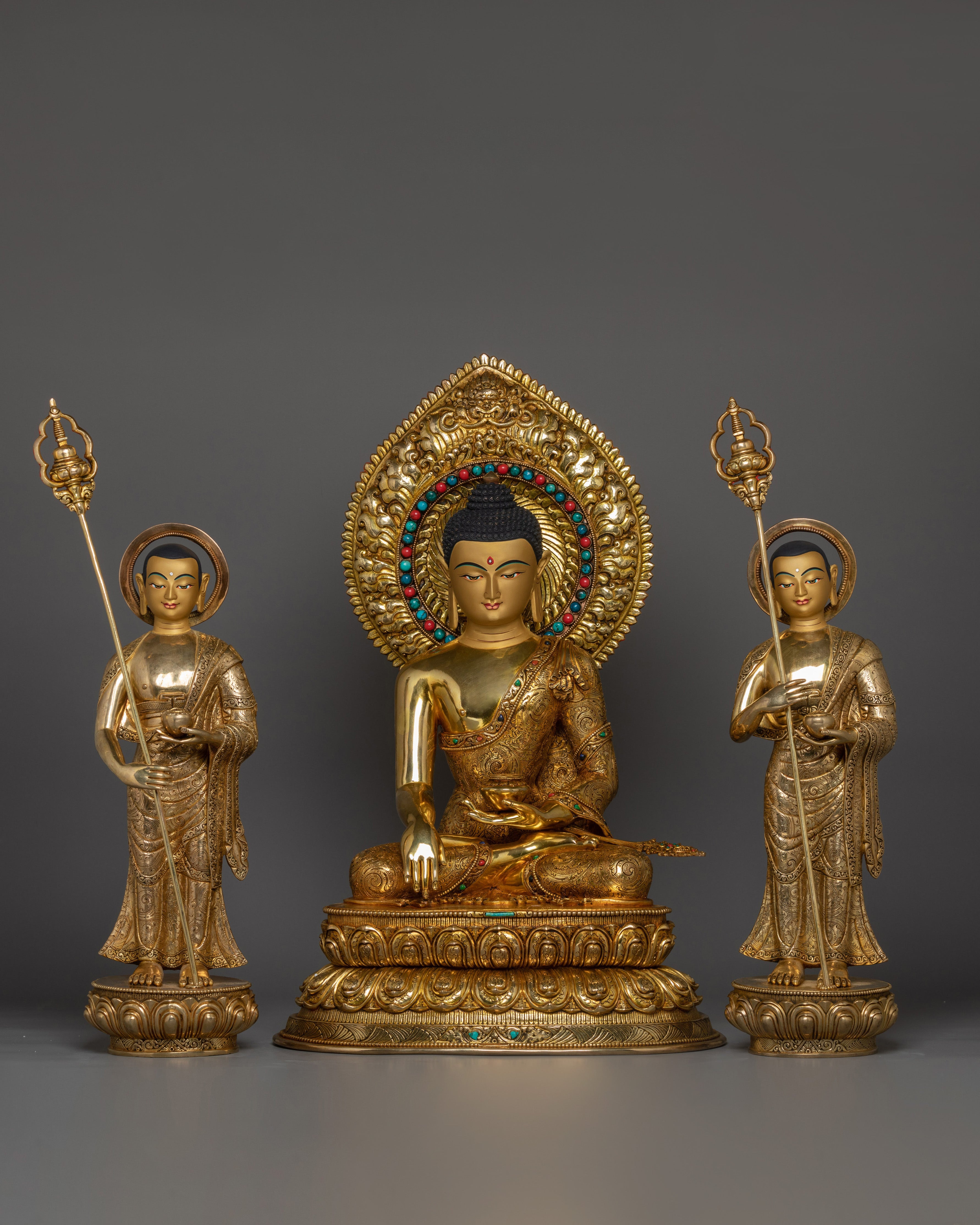handmade-statue-of-shakyamuni-buddha-with-disciple