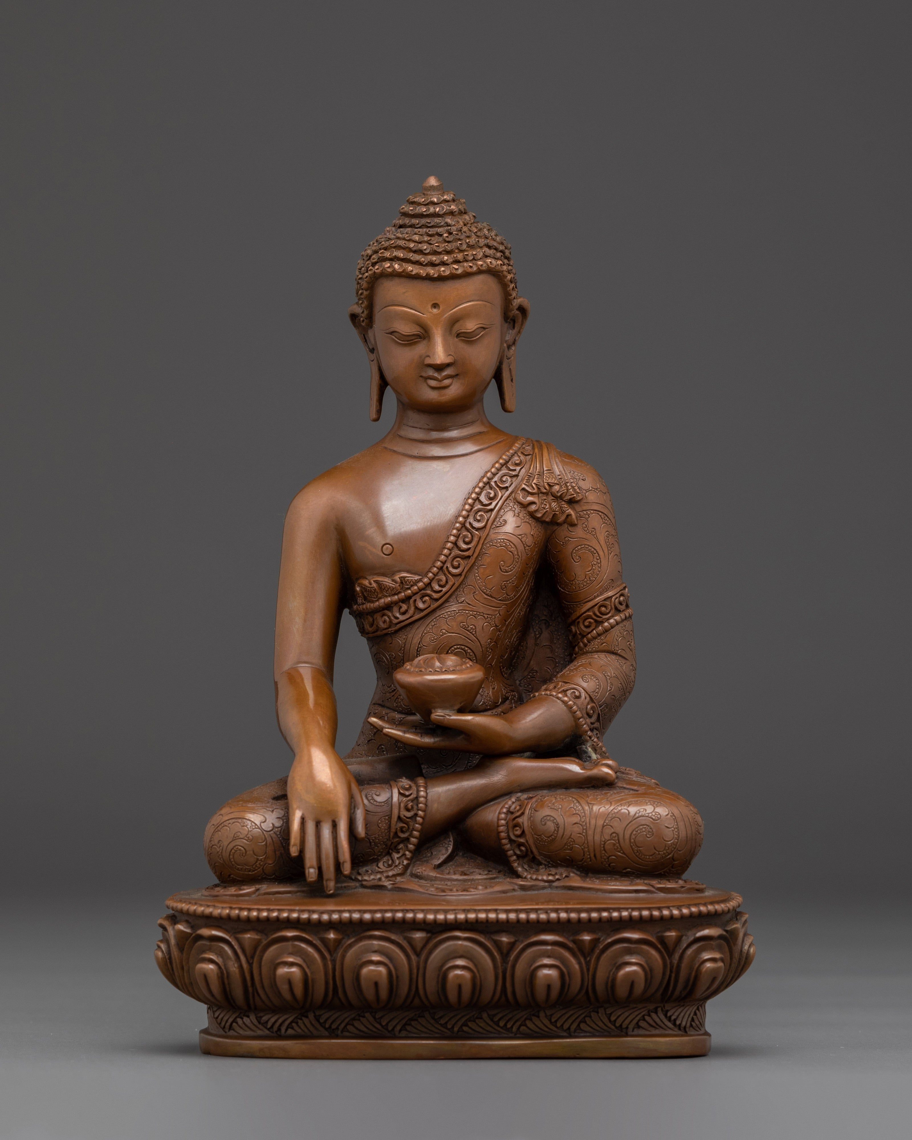 Oxidized Copper Gautama Buddha Statue