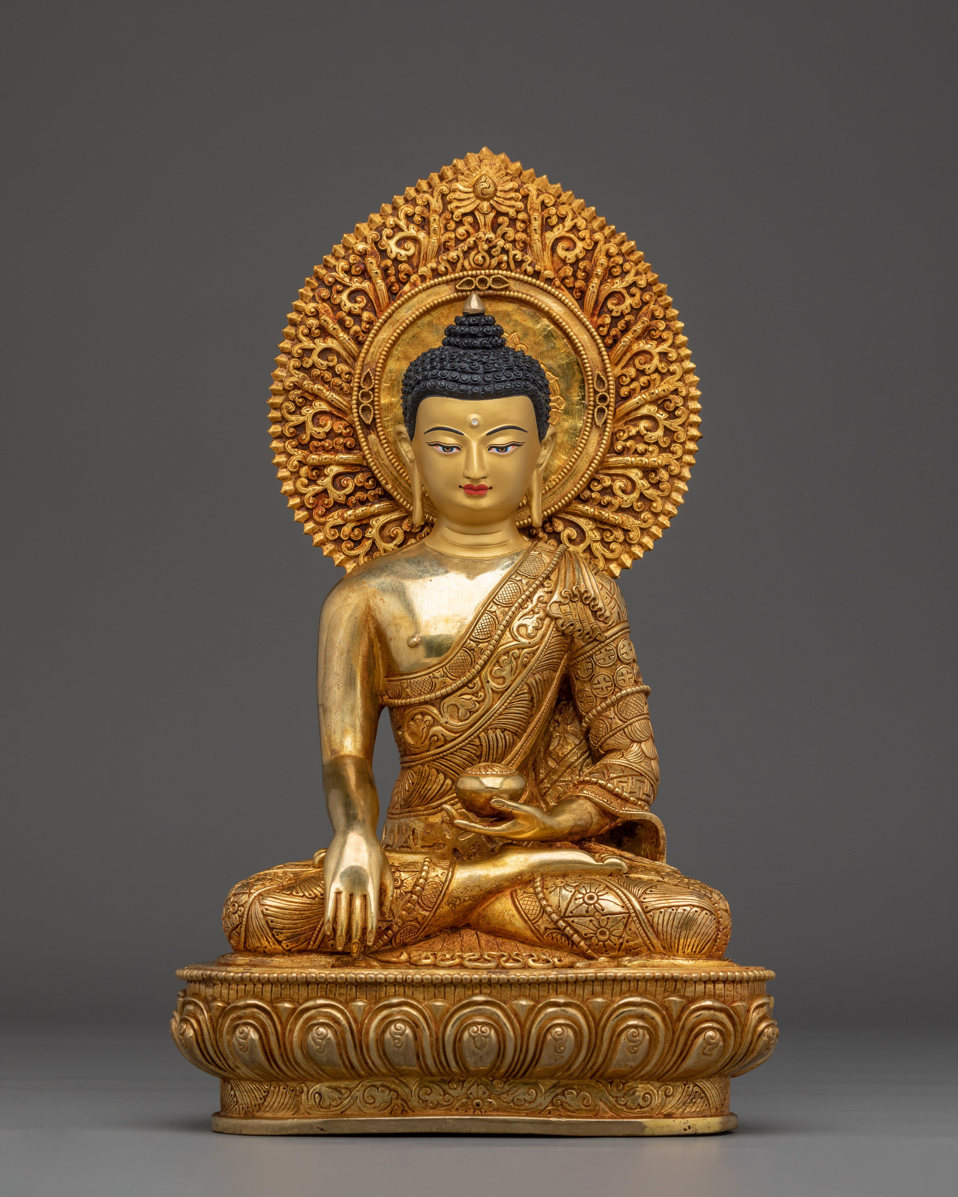Shakyamuni Buddha 24K Gold Gilded