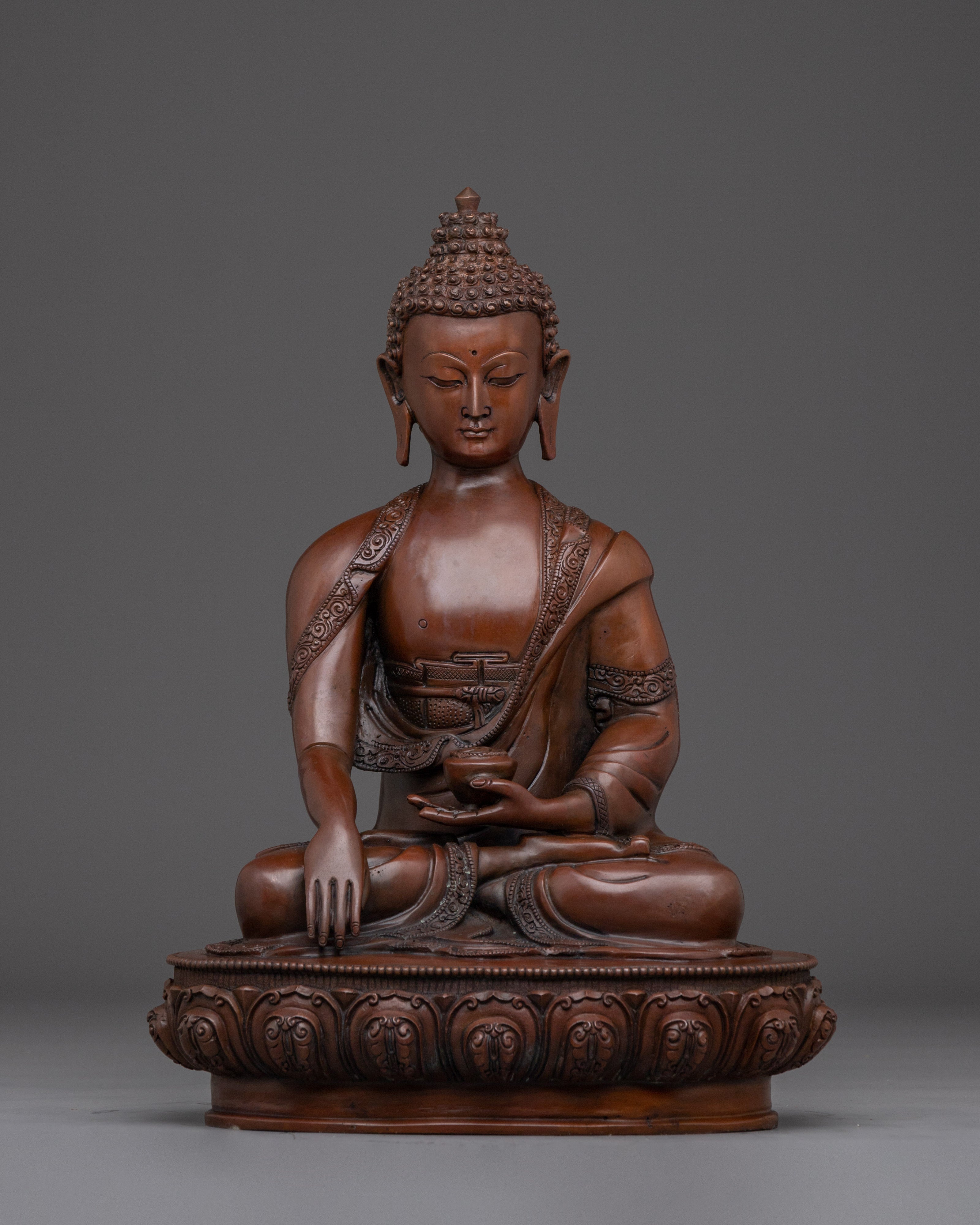 Oxidized Statue of Shakyamuni Buddha