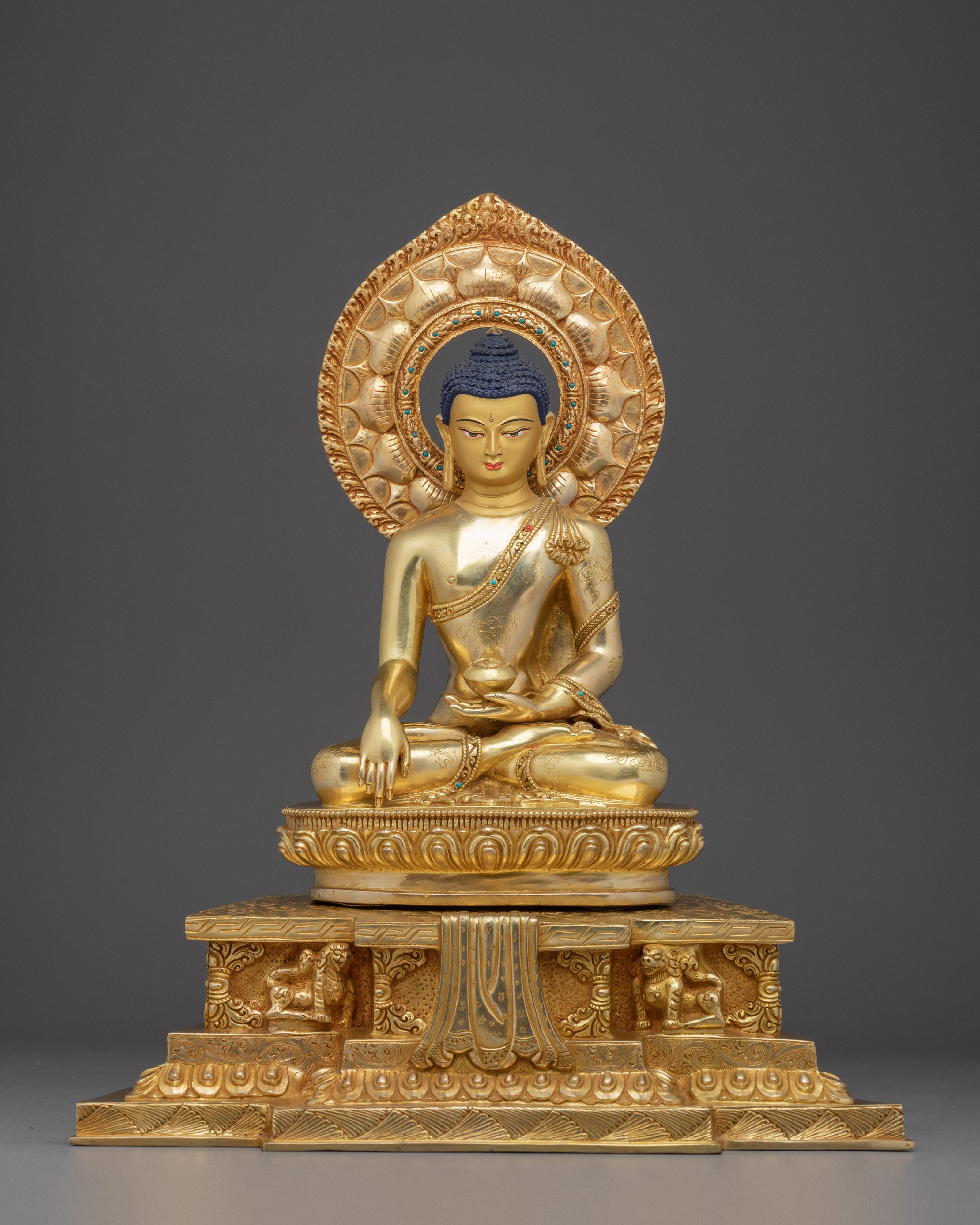Shakyamuni Buddha Statue with 24K Gold 5