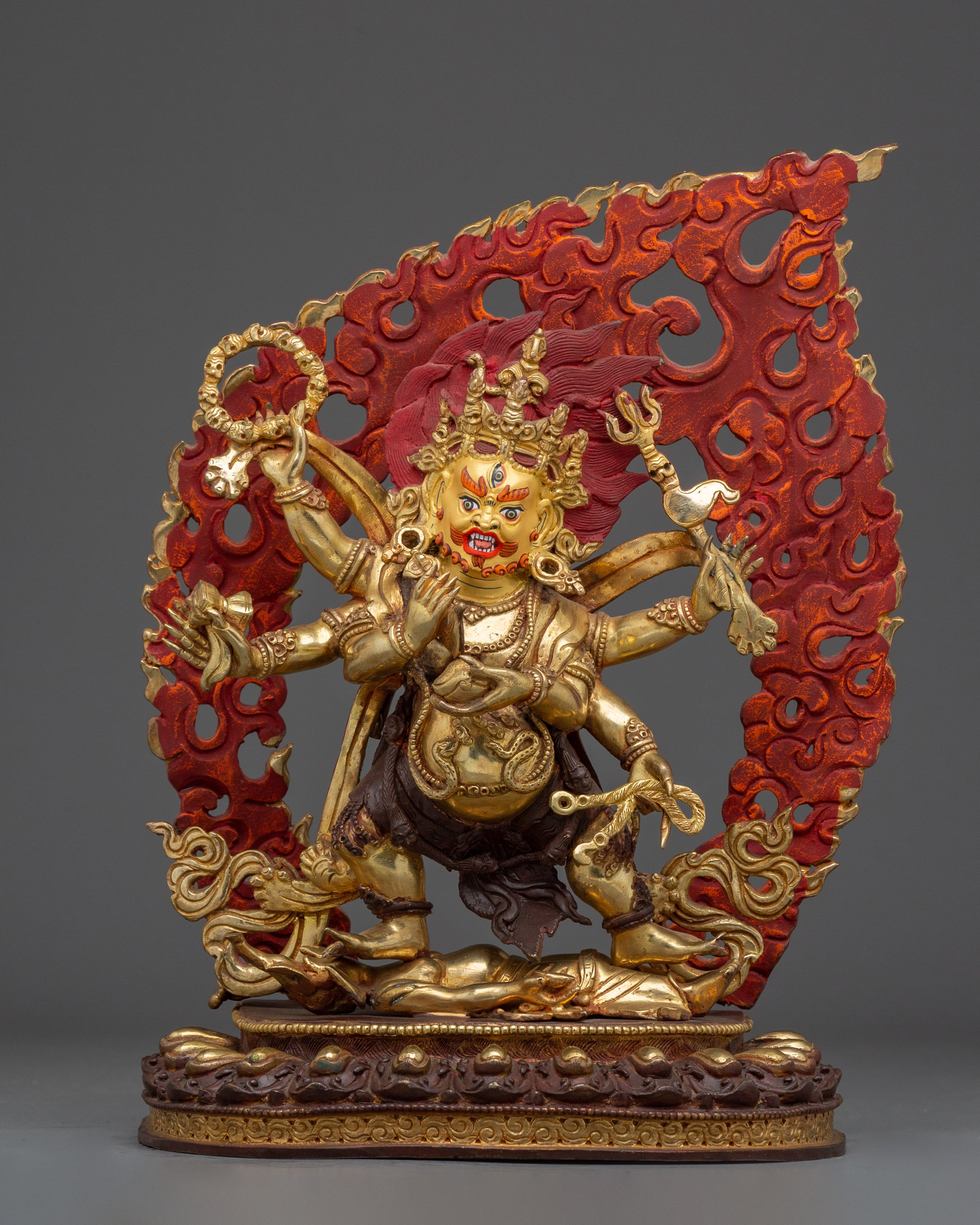 Six Armed Mahakala Statue for Spiritual Power