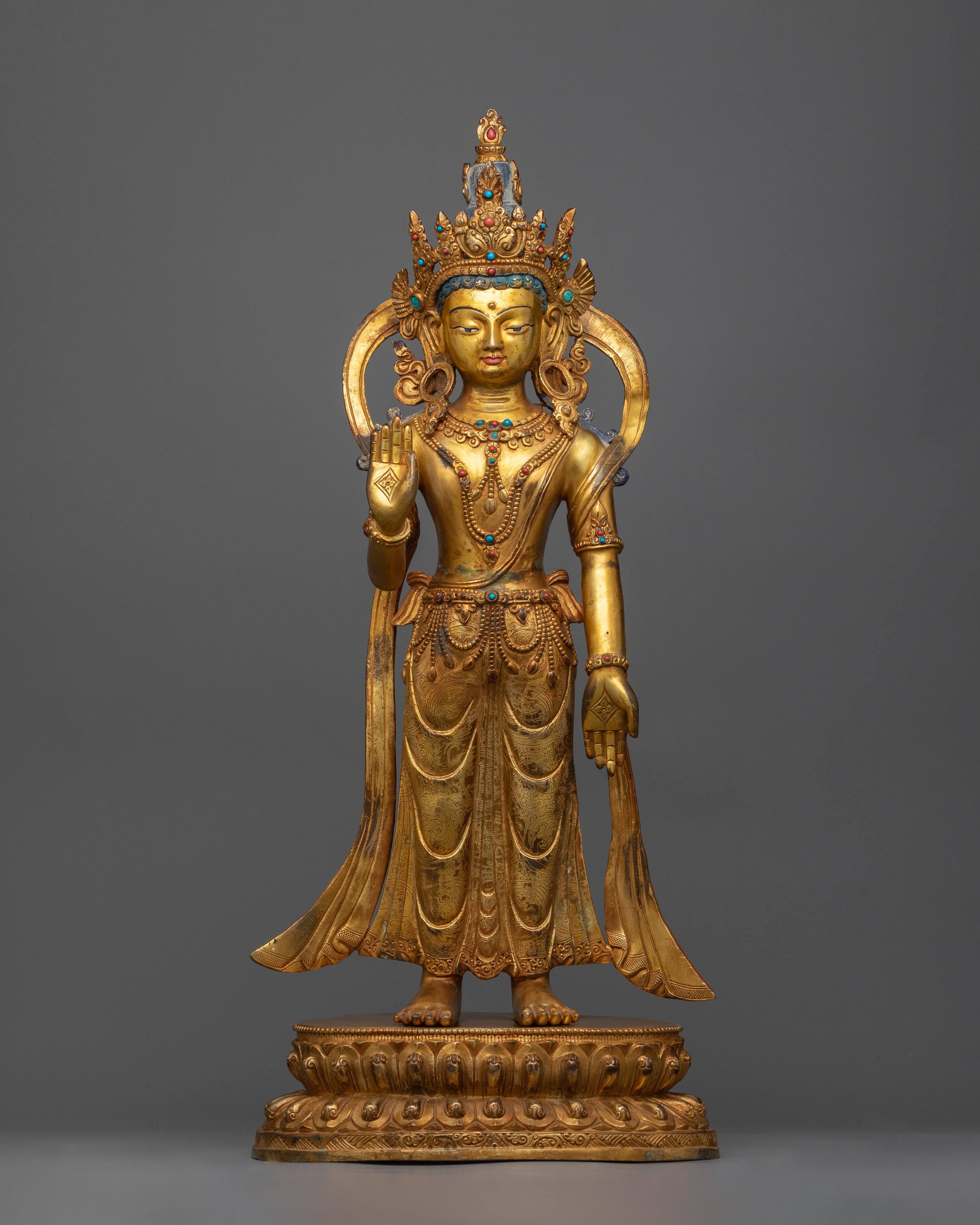 Vintage standing-chenrezig