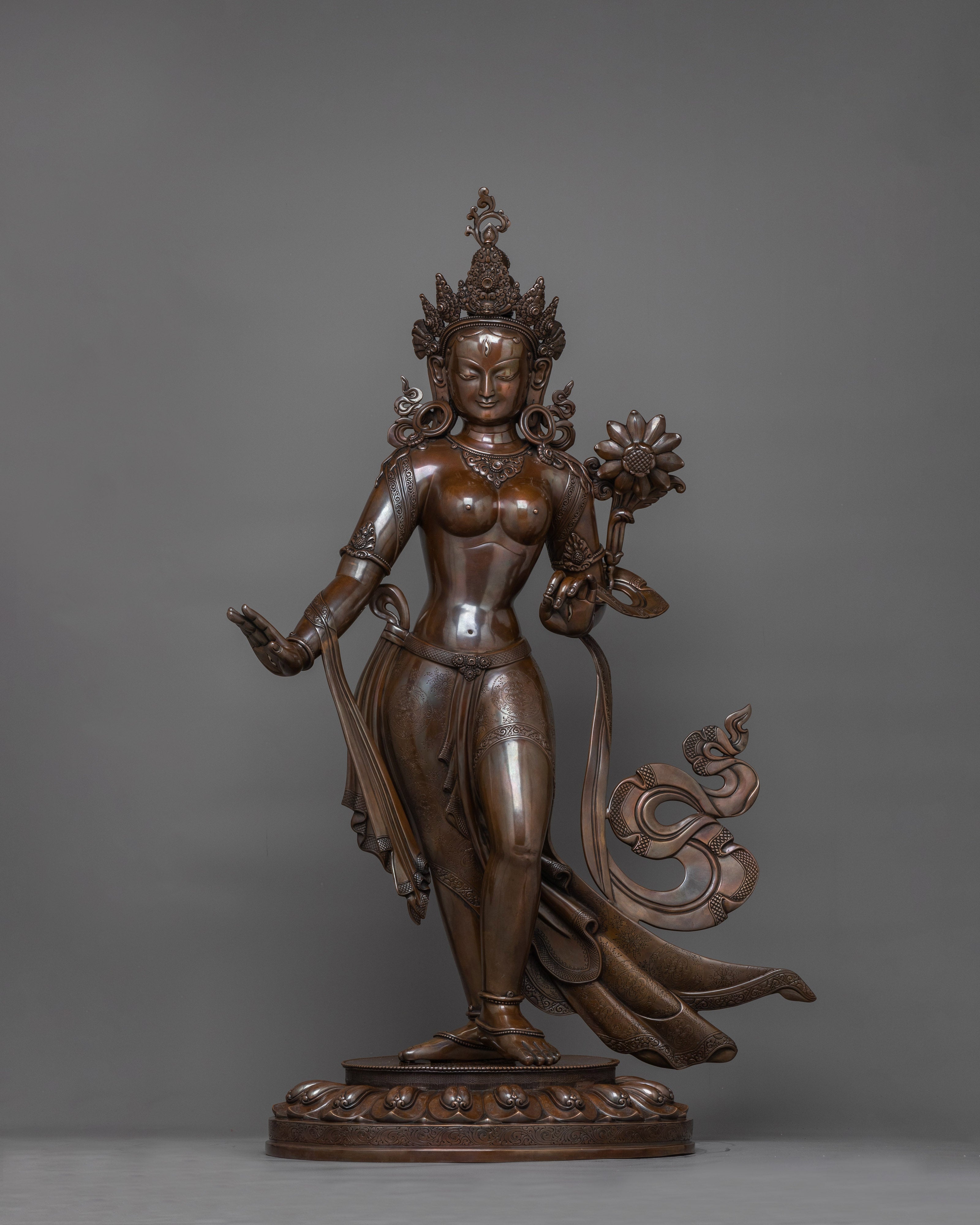 standing-white-tara-oxidized-copper
