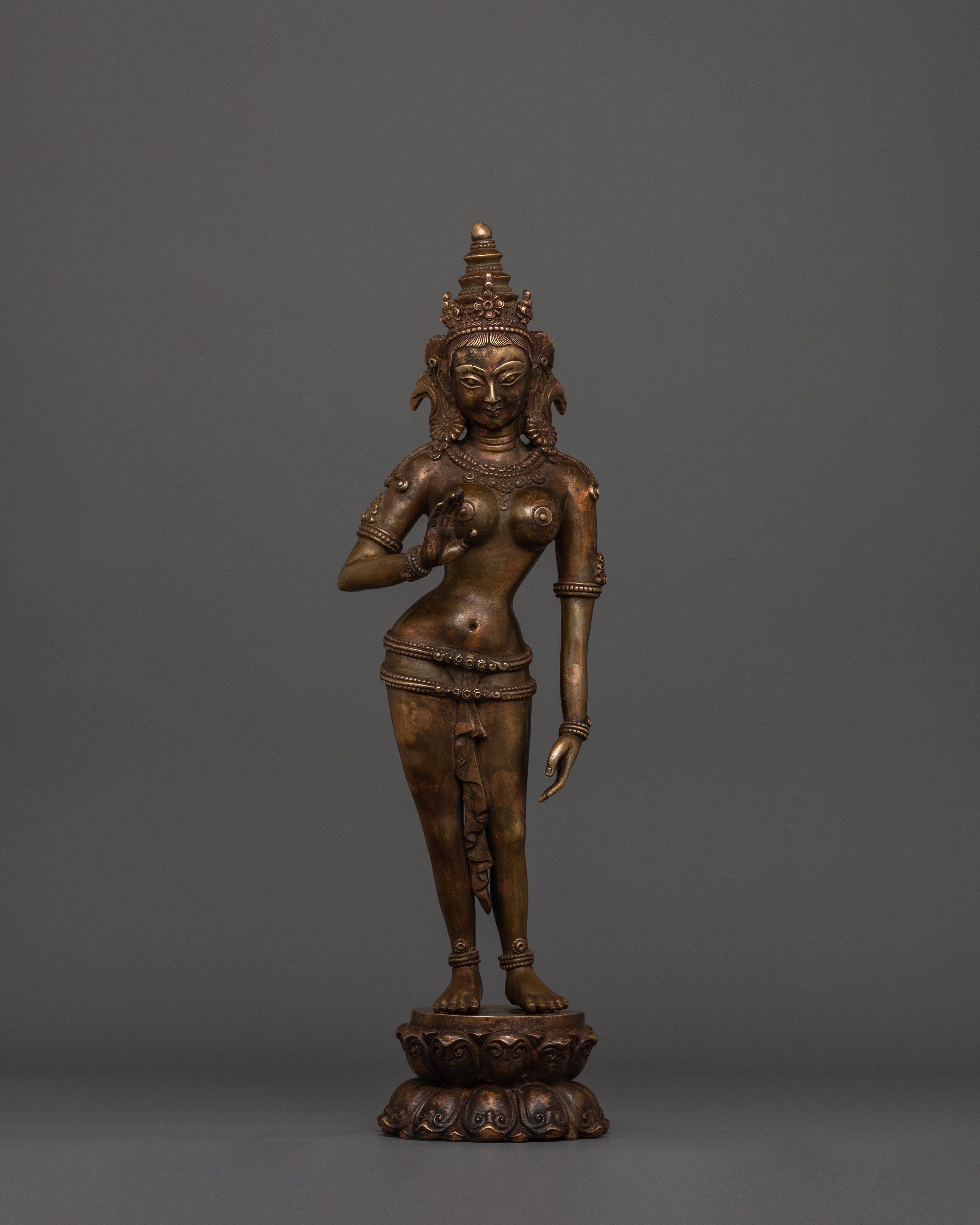 handmade-statue-of-standing-green-tara