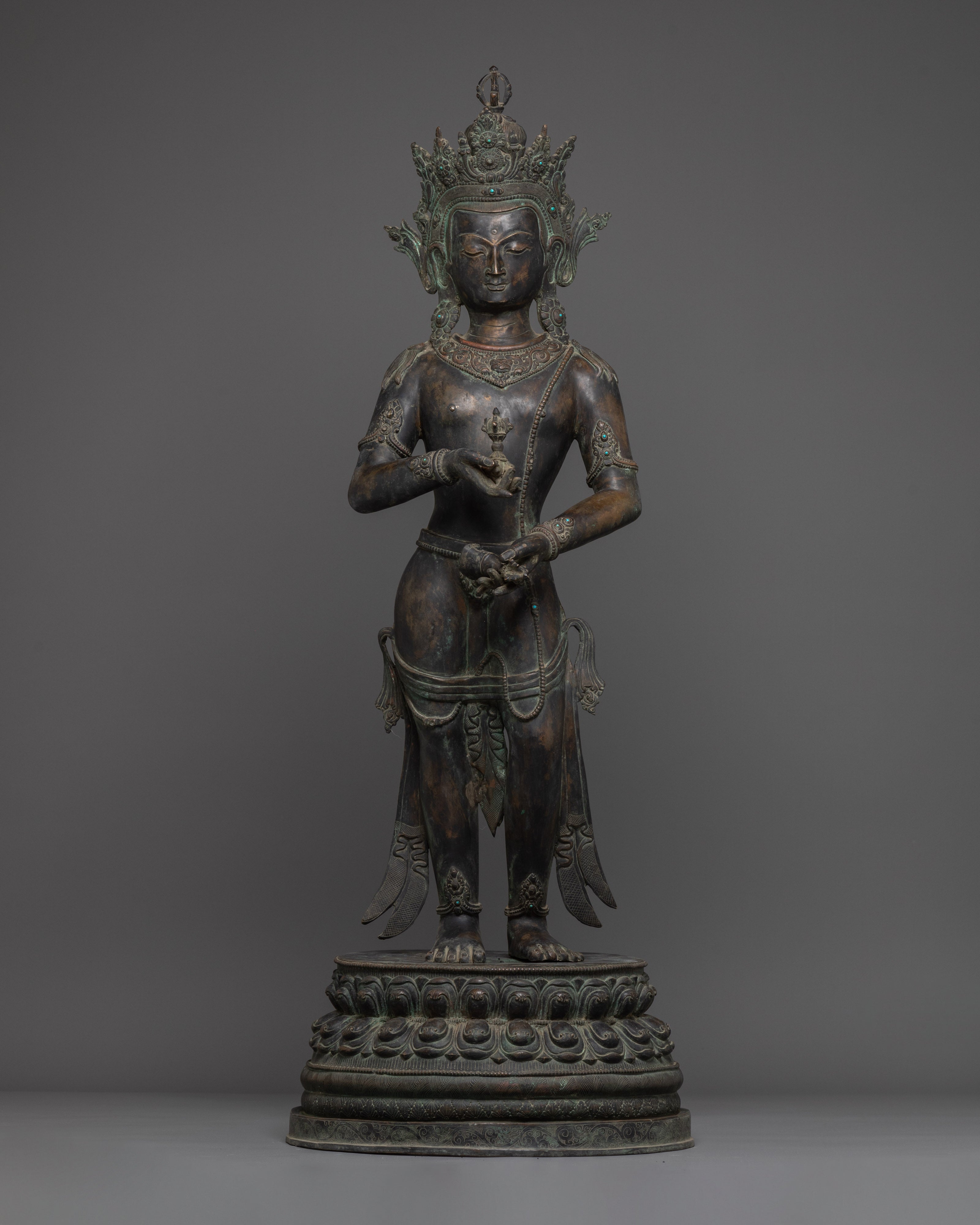 Copper Standing Vajrasattva Statue