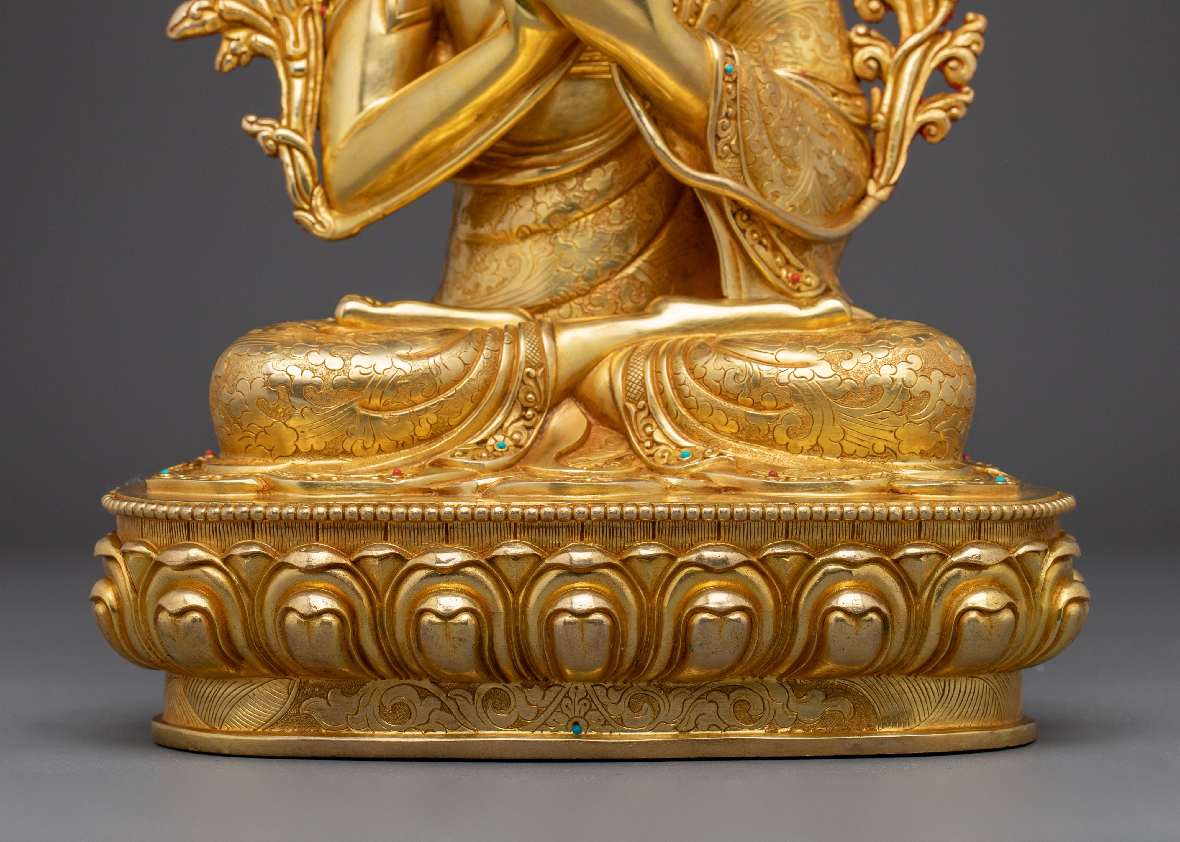 Golden Tsongkhapa Set | Himalayan Handcrafted Icon