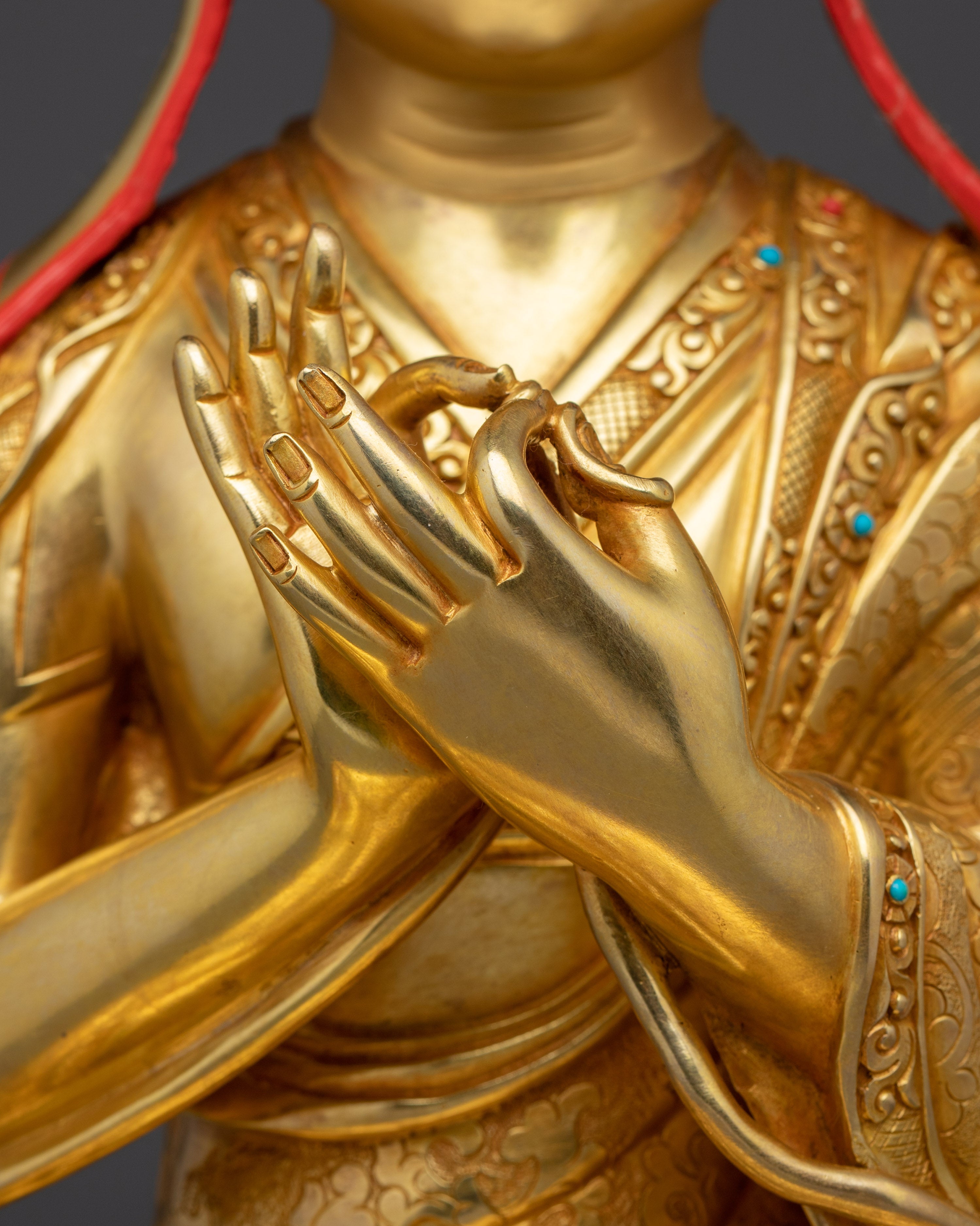 Golden Tsongkhapa Set | Himalayan Handcrafted Icon