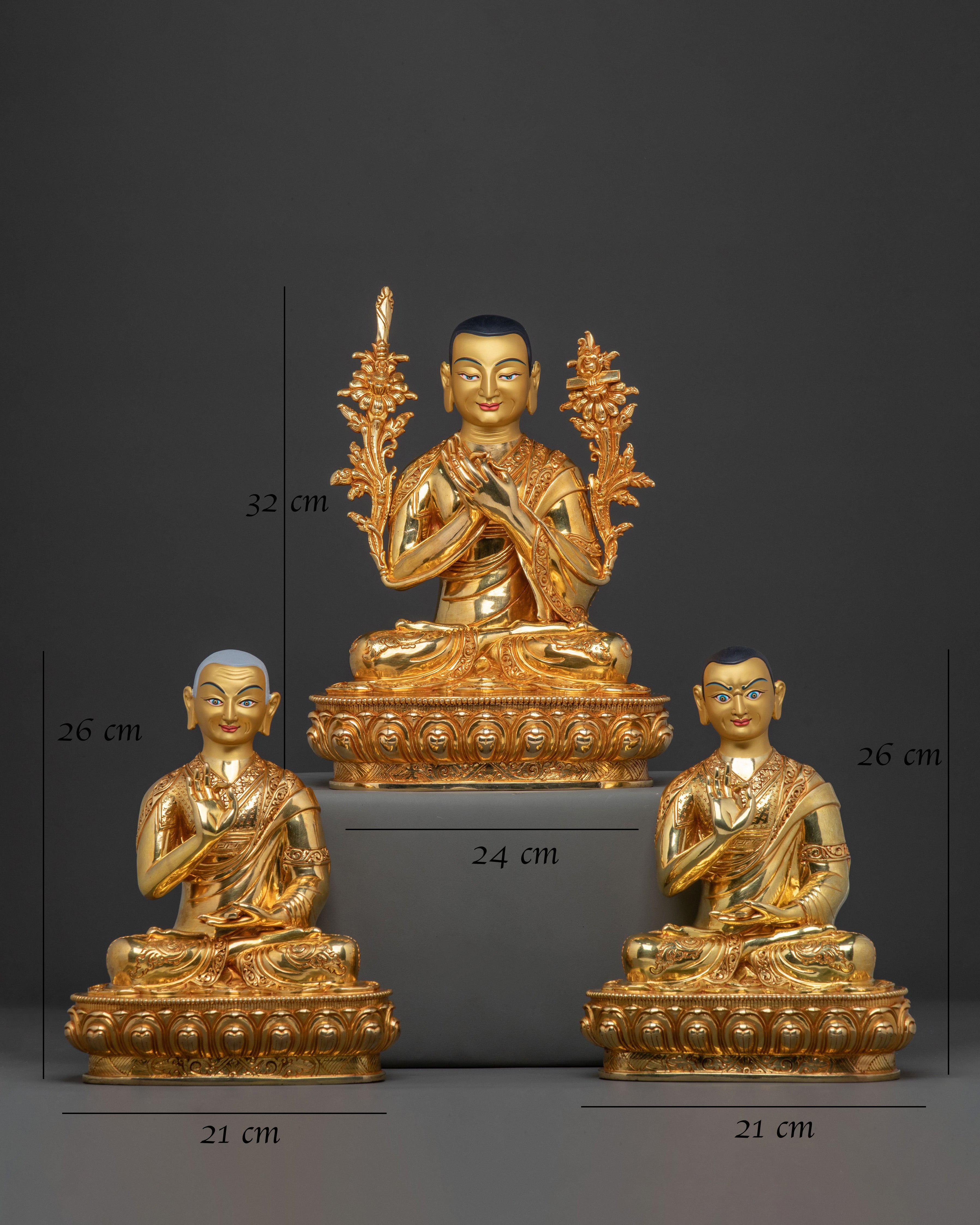Tsongkhapa with Disciples: Meditation Altar Decor