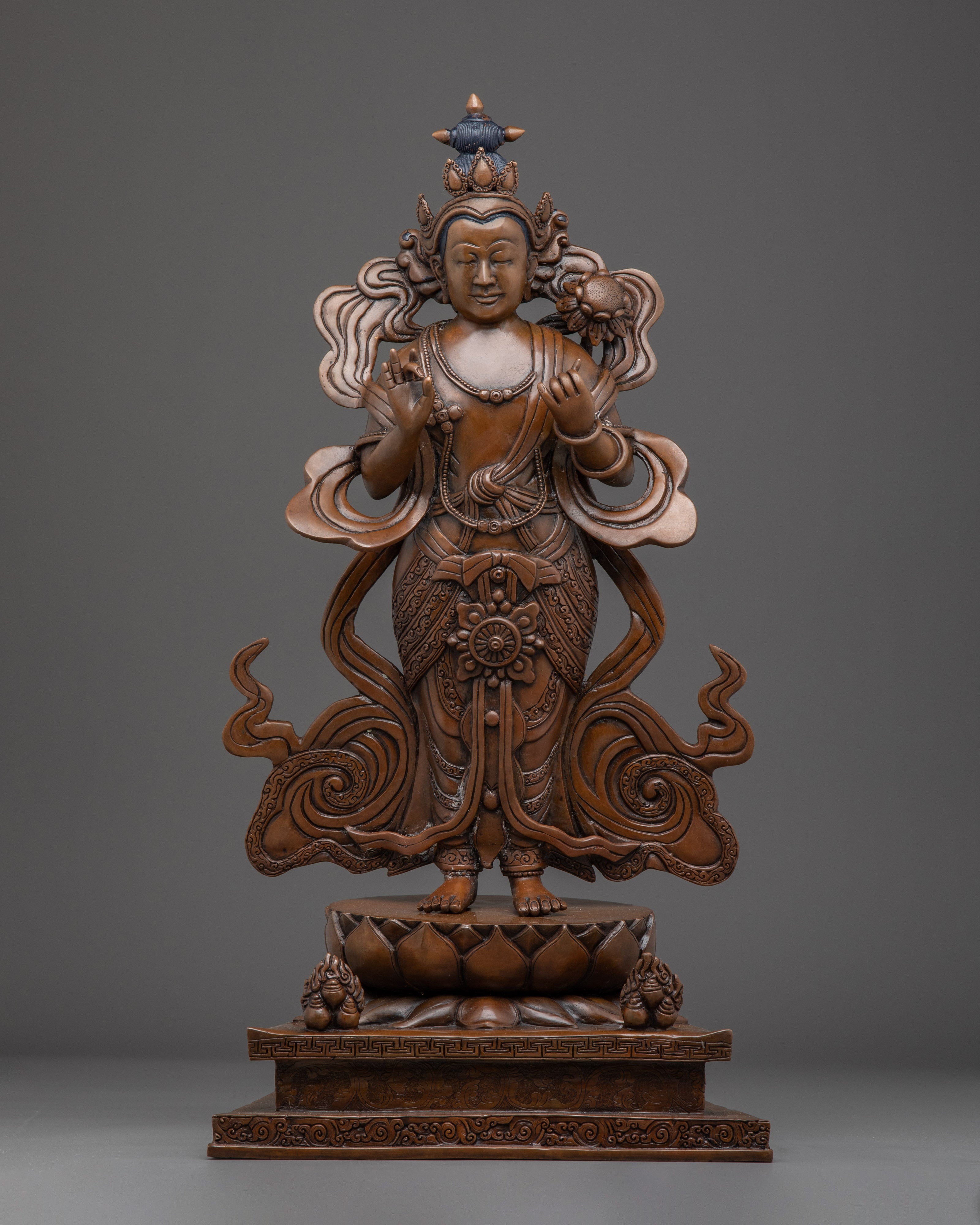 Oxidized Copper Taiwan Guru Statu