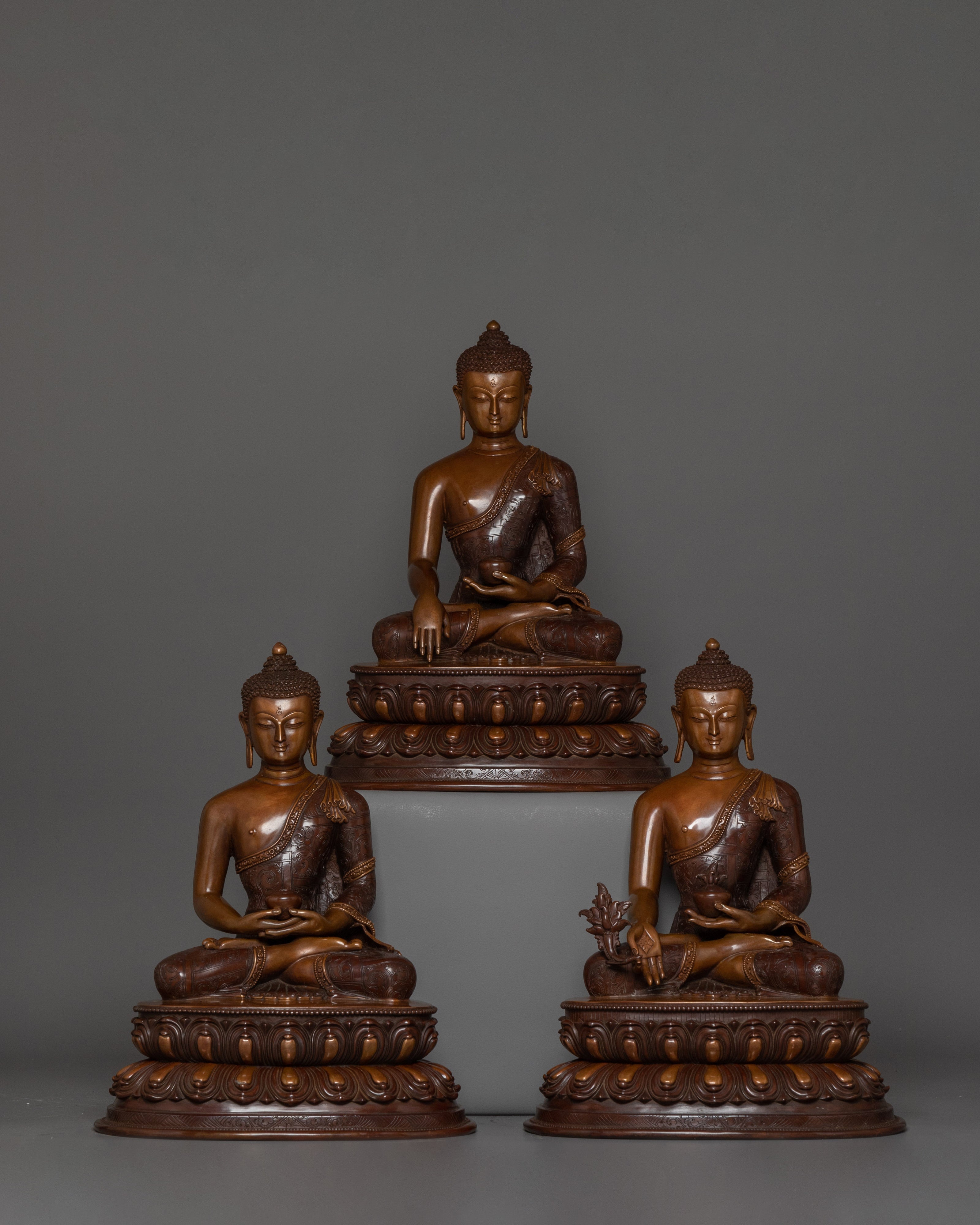 statue-set-of-three-buddhas