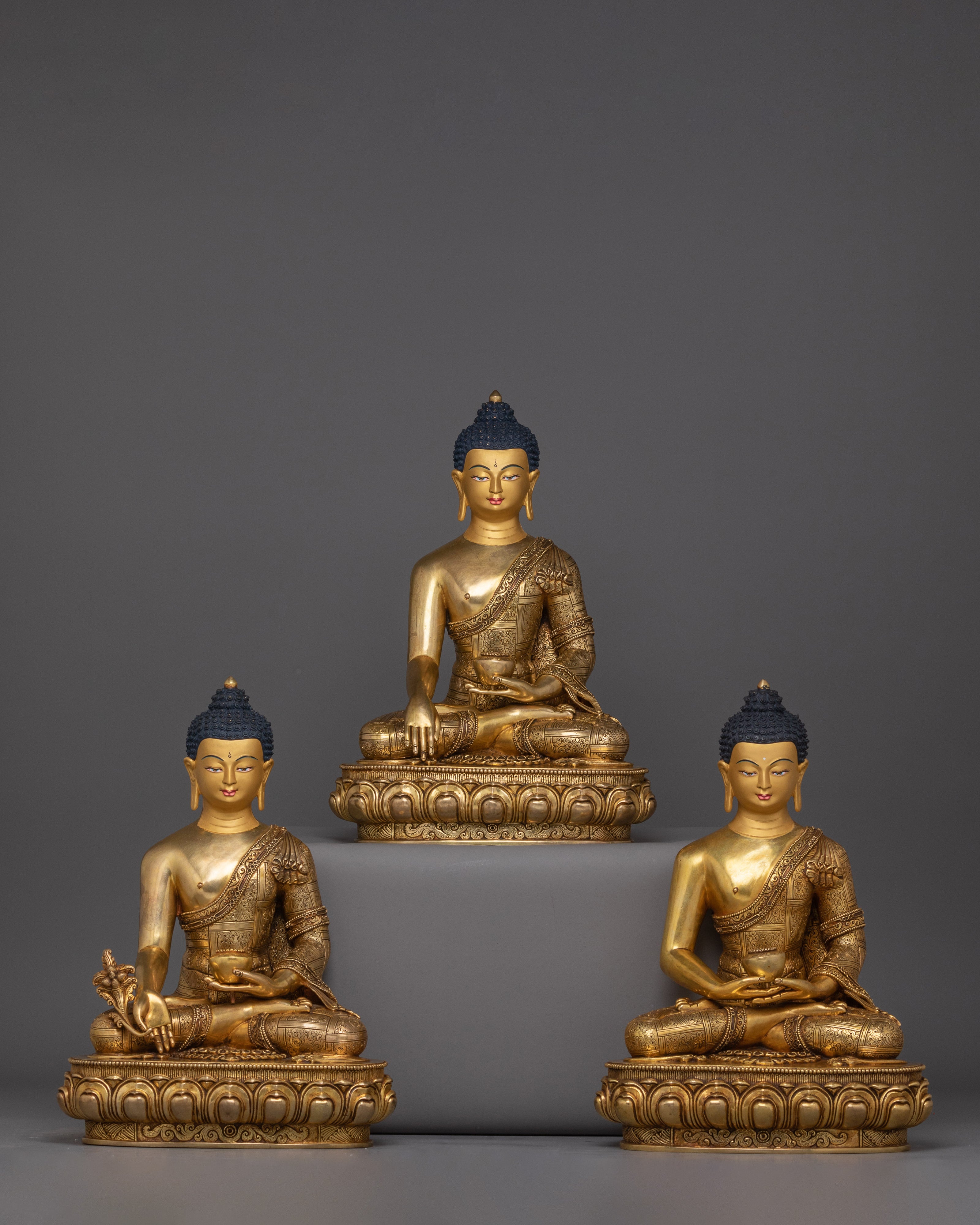 three-enlightened-buddha-statue-set